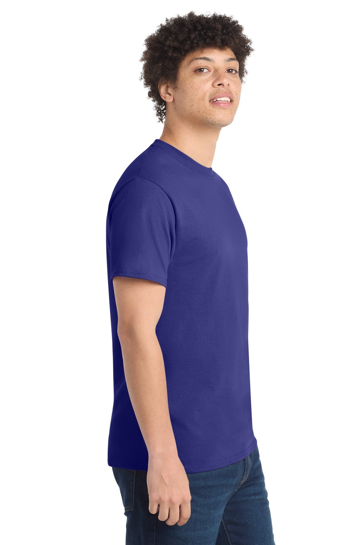 Purple Port & Co Tall Core Cotton Tee PC54T