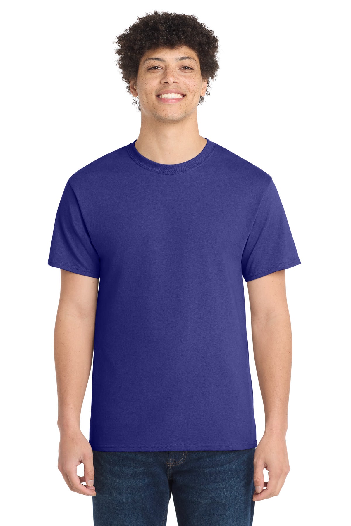 Purple Port & Co Tall Core Cotton Tee PC54T