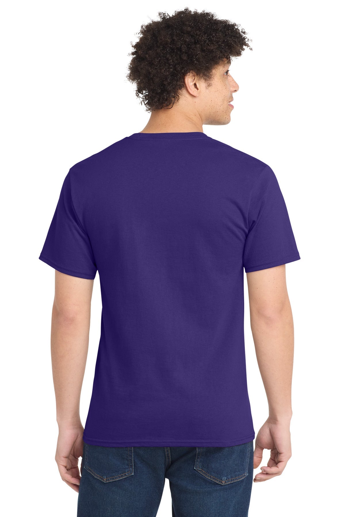 Purple Port & Co Tall Essential Tee. PC61T