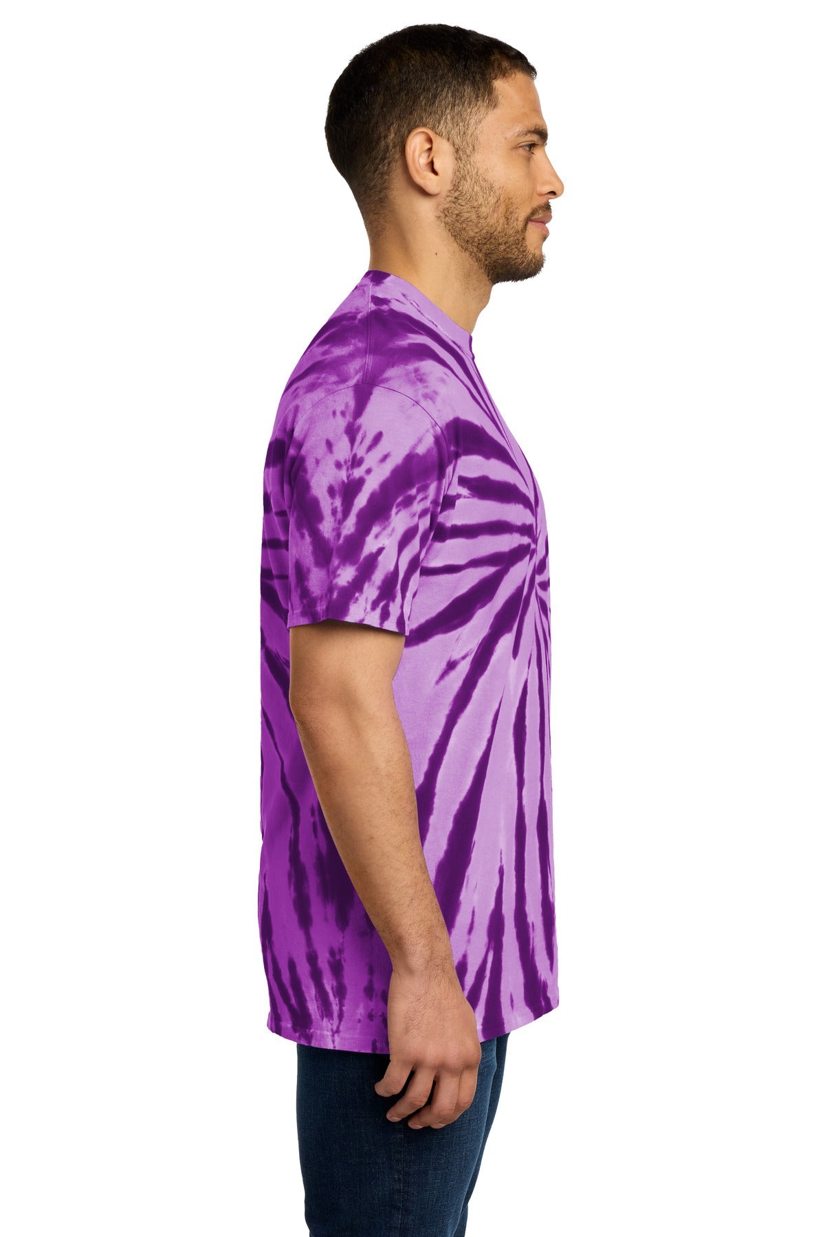 Purple Port & Co Tie-Dye Tee. PC147