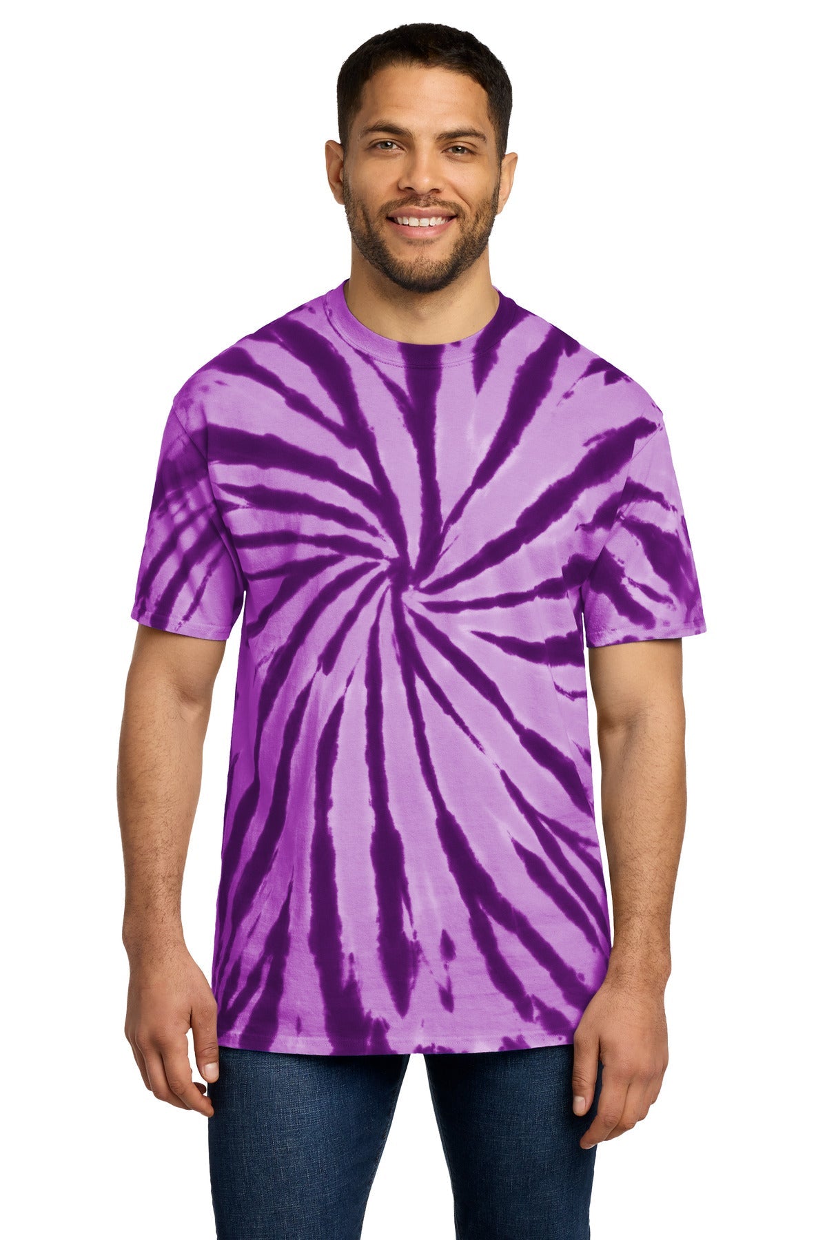 Purple Port & Co Tie-Dye Tee. PC147