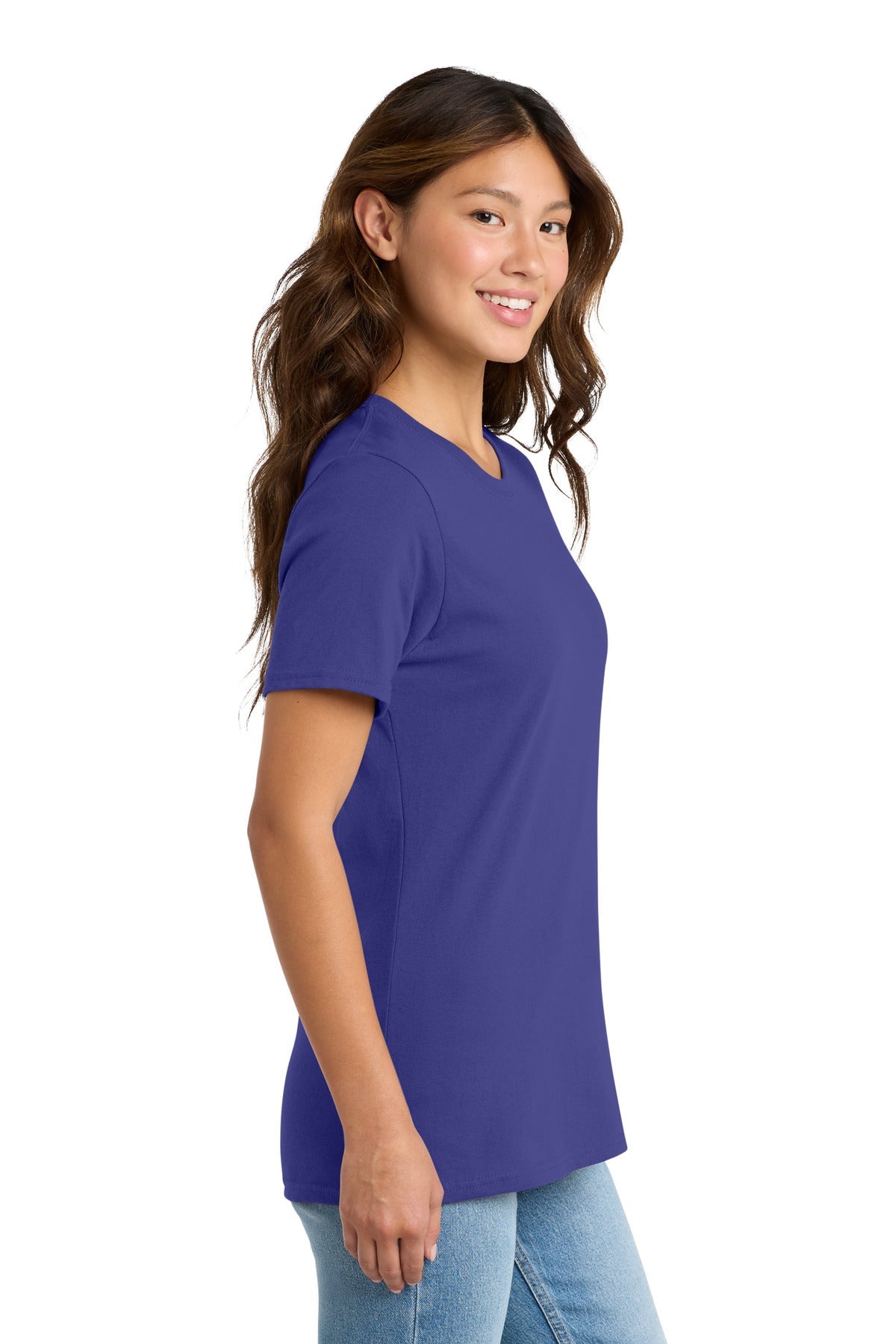Purple Port & Co Women's Core Cotton Tee. LPC54