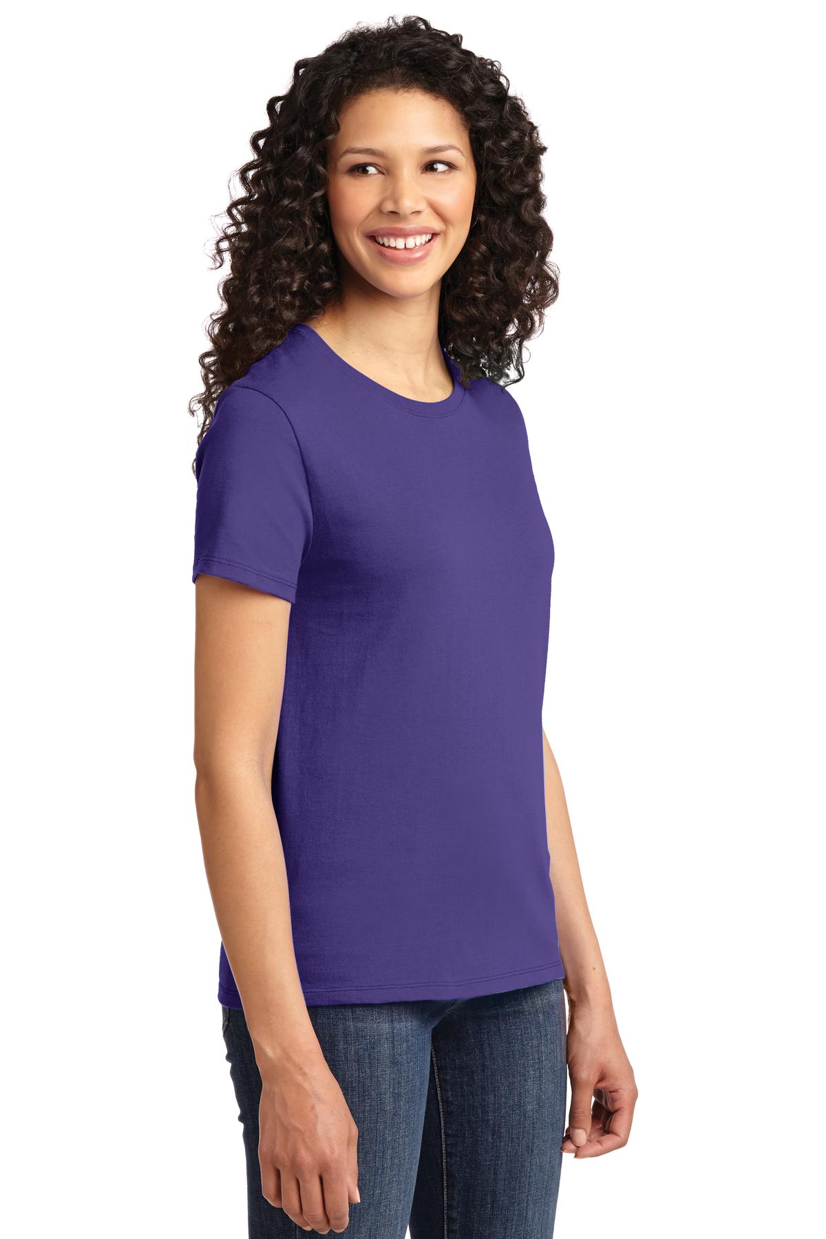 Purple Port & Co Women's Essential Tee. LPC61