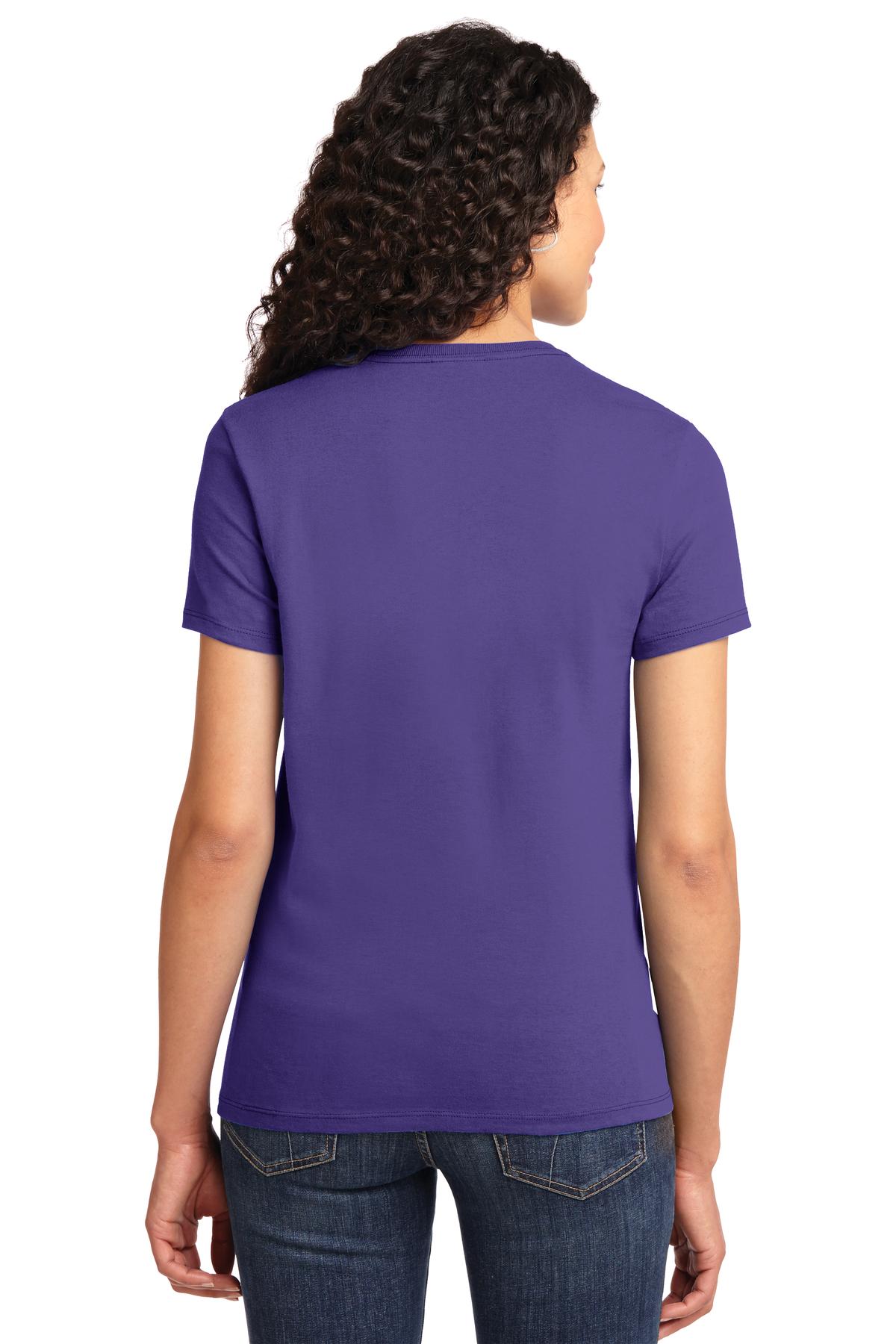 Purple Port & Co Women's Essential Tee. LPC61