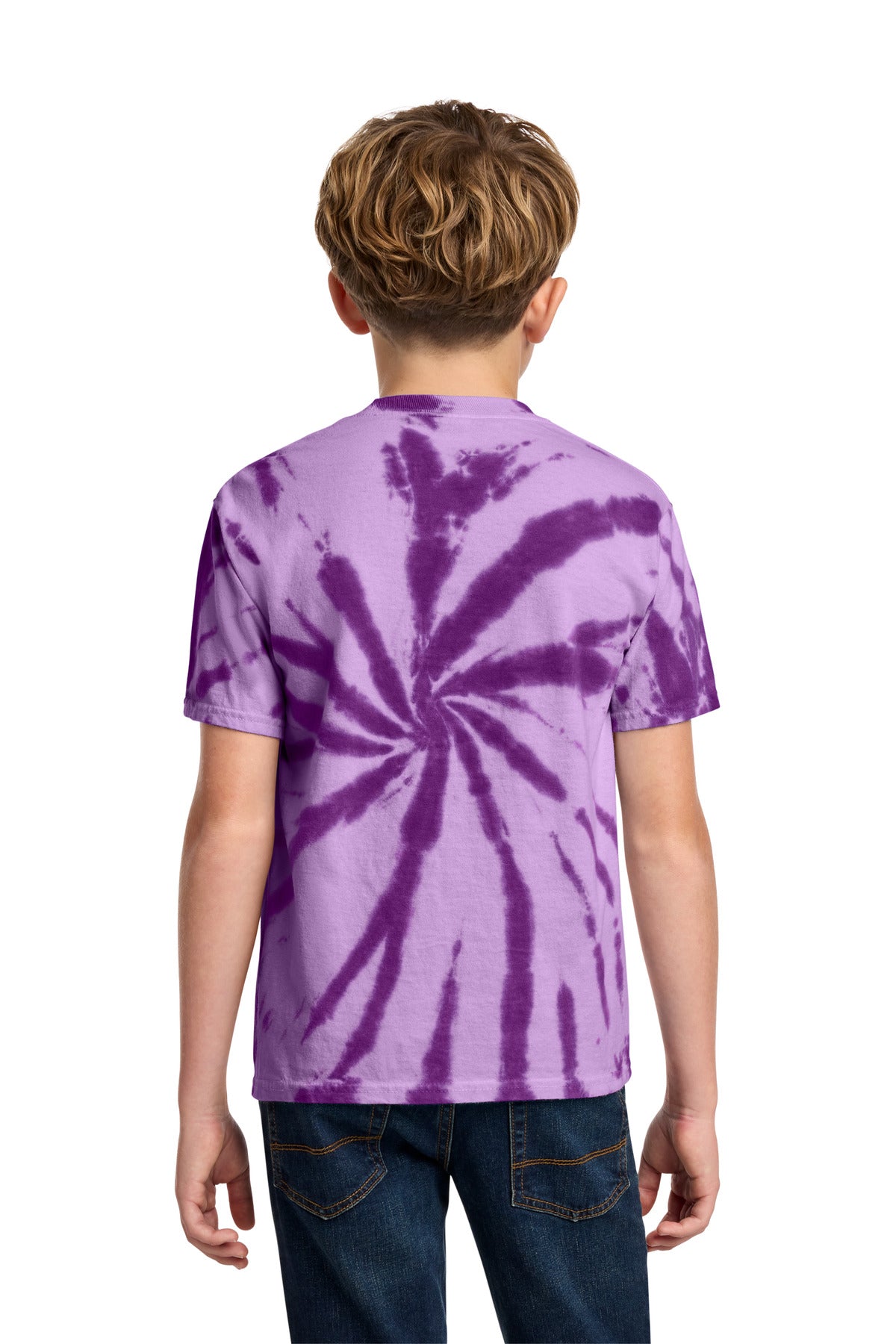 Purple Port & Co Youth Tie-Dye Tee. PC147Y