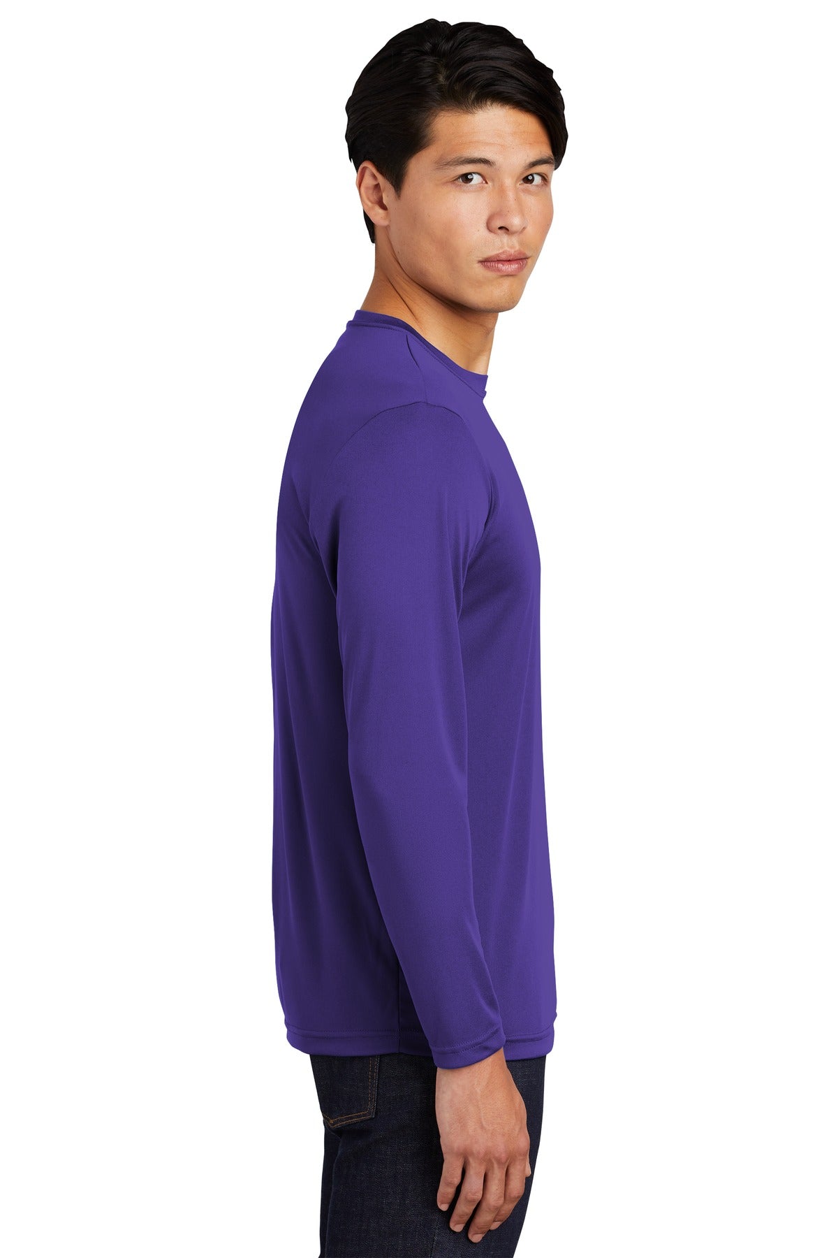 Purple Sport-Tek Long Sleeve PosiCharge Competitor Tee. ST350LS