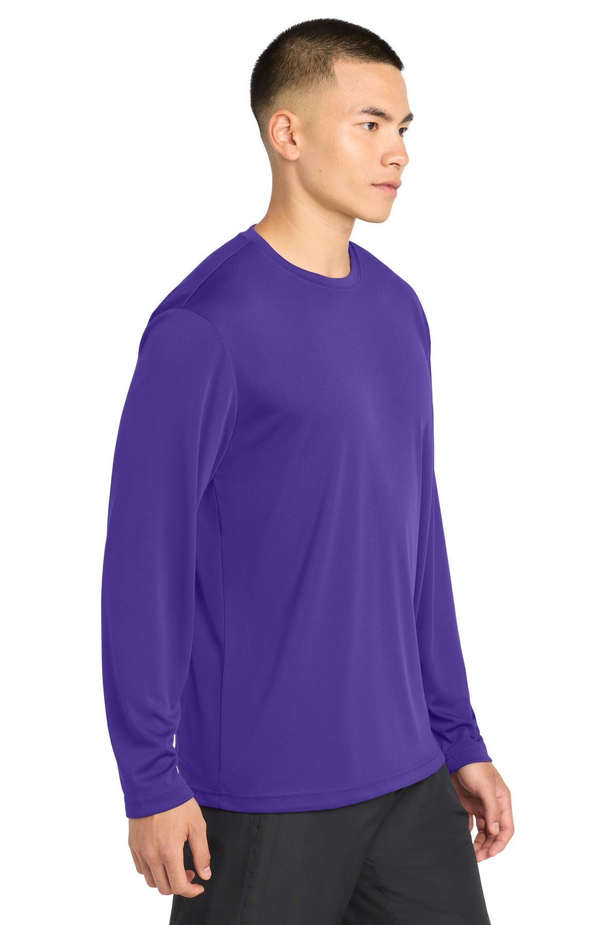 Purple Sport-Tek Long Sleeve PosiCharge Competitor Tee. ST350LS