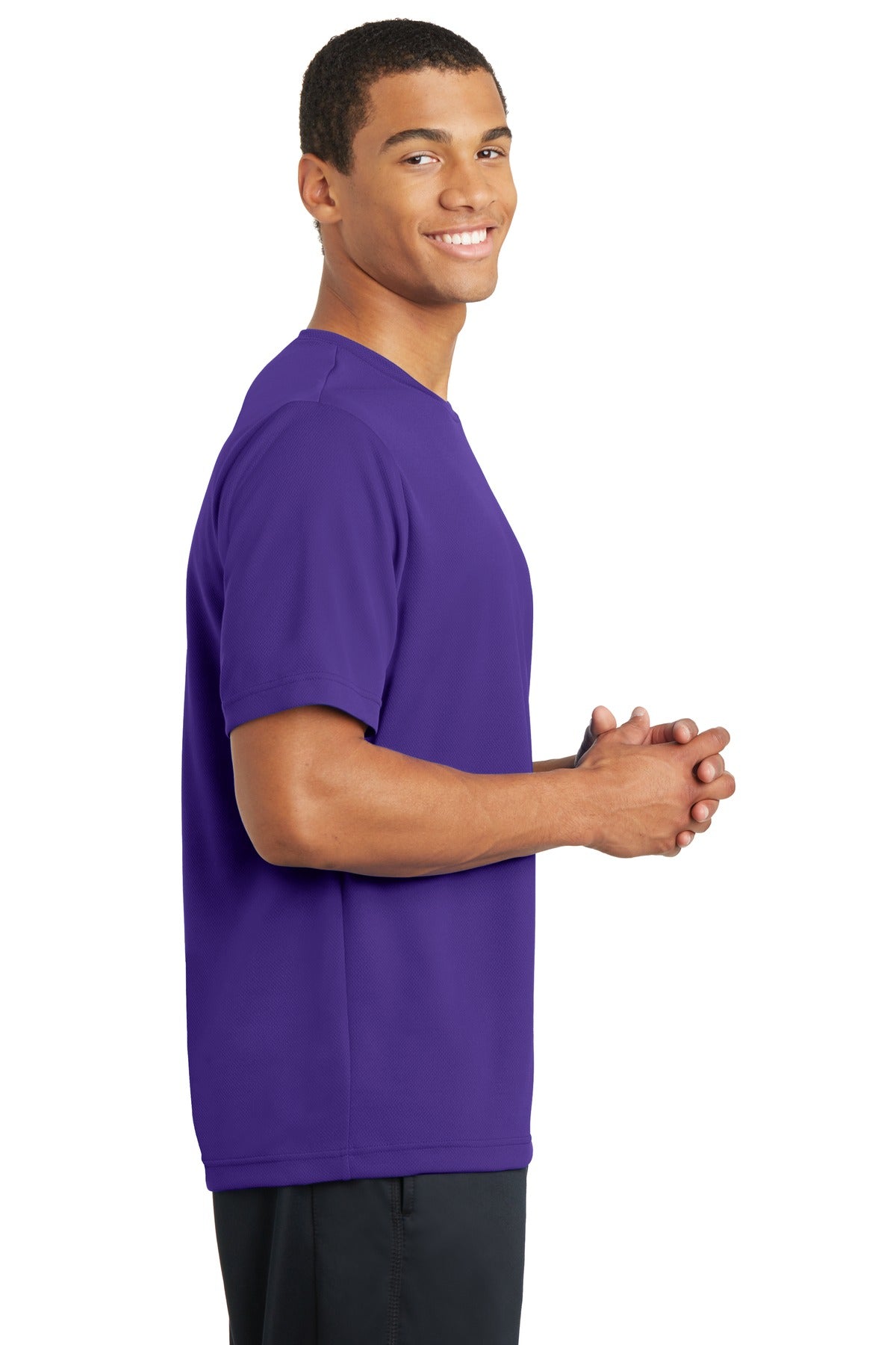 Purple Sport-Tek PosiCharge RacerMesh Tee. ST340