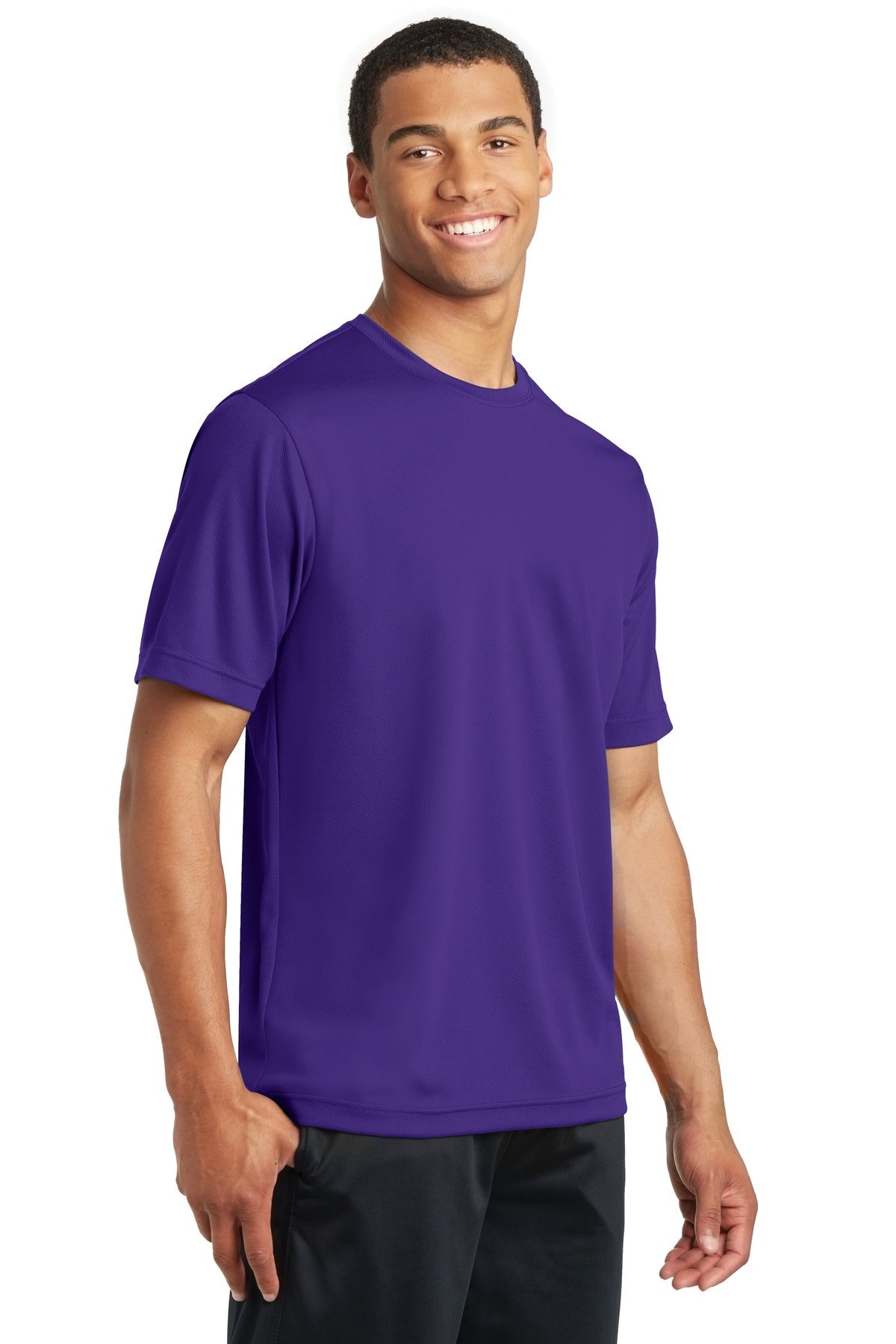 Purple Sport-Tek PosiCharge RacerMesh Tee. ST340