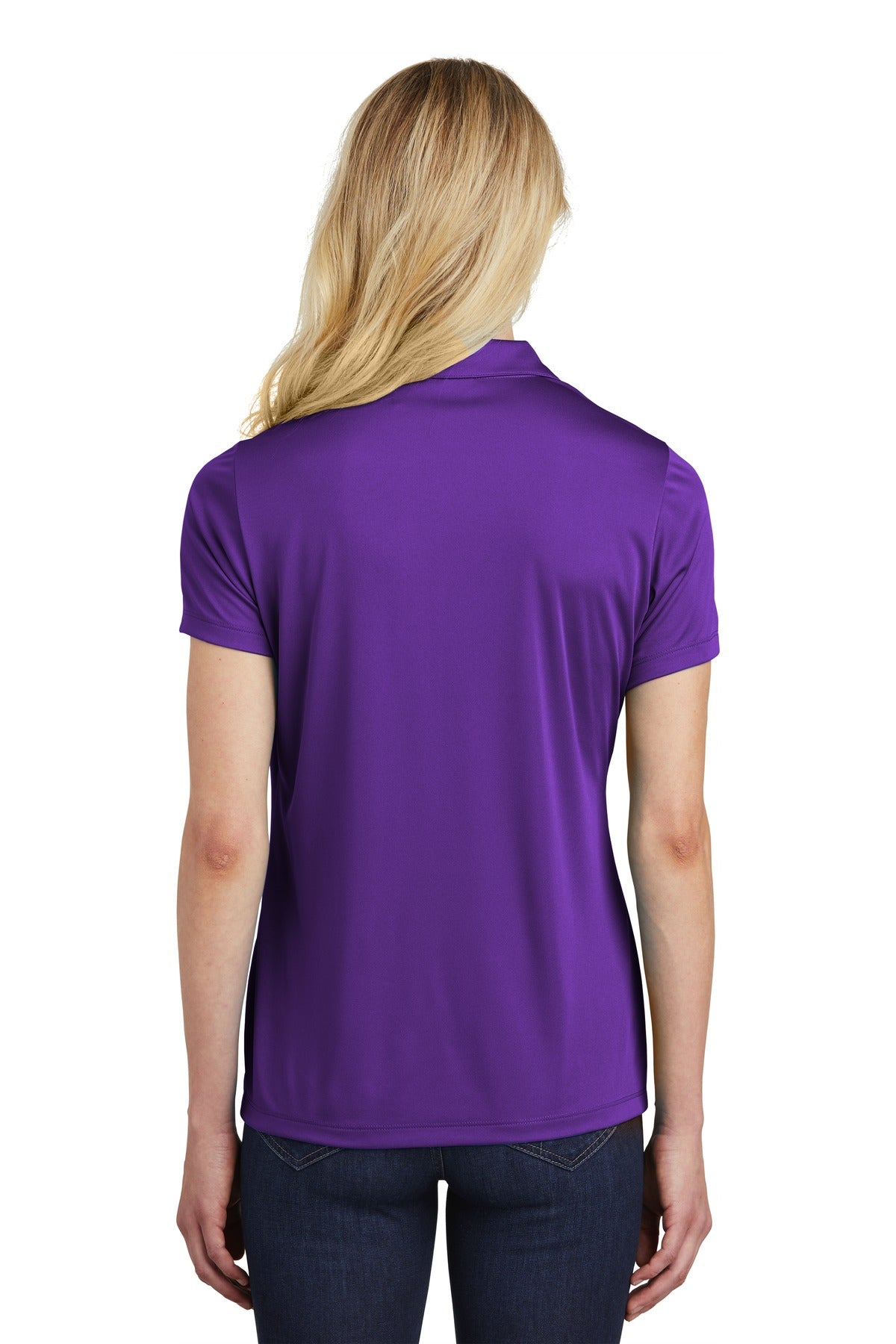 Purple Sport-Tek Women's PosiCharge Competitor Polo. LST550