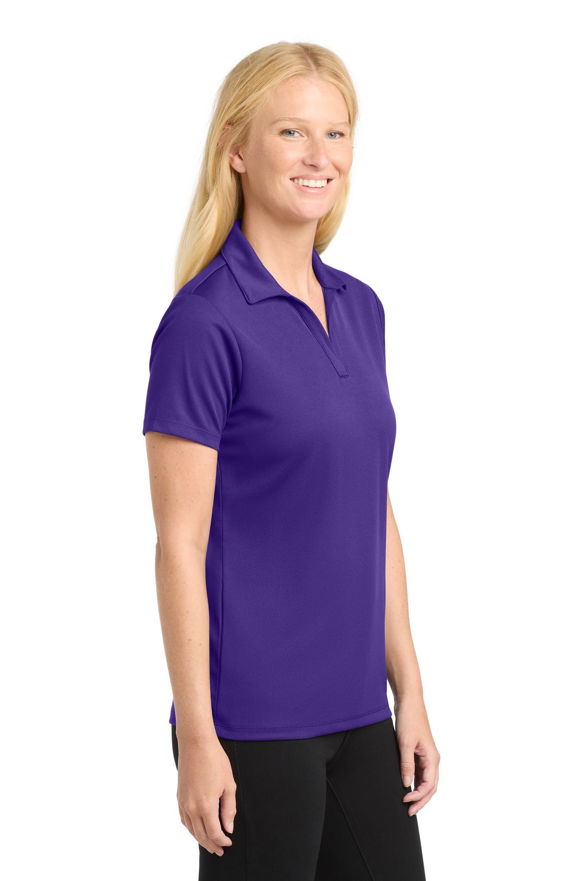 Purple Sport-Tek Women's PosiCharge RacerMesh Polo. LST640