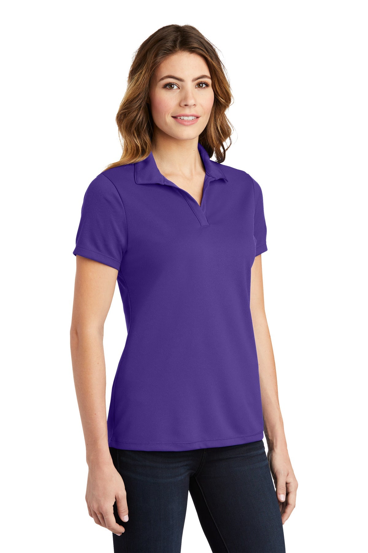 Purple Sport-Tek Women's PosiCharge RacerMesh Polo. LST640