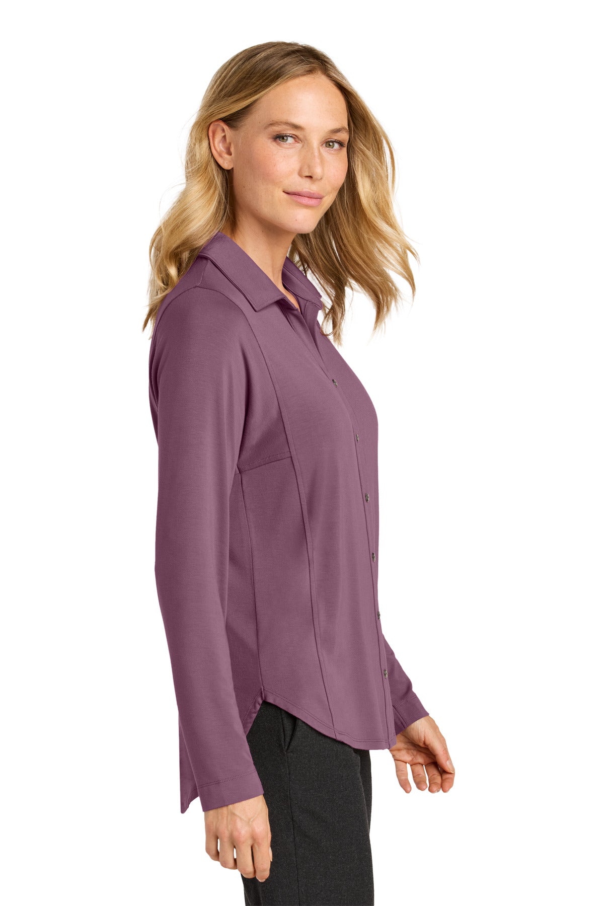 PurpleMist Port Authority Women's Luxe Knit Button Tunic LK5602