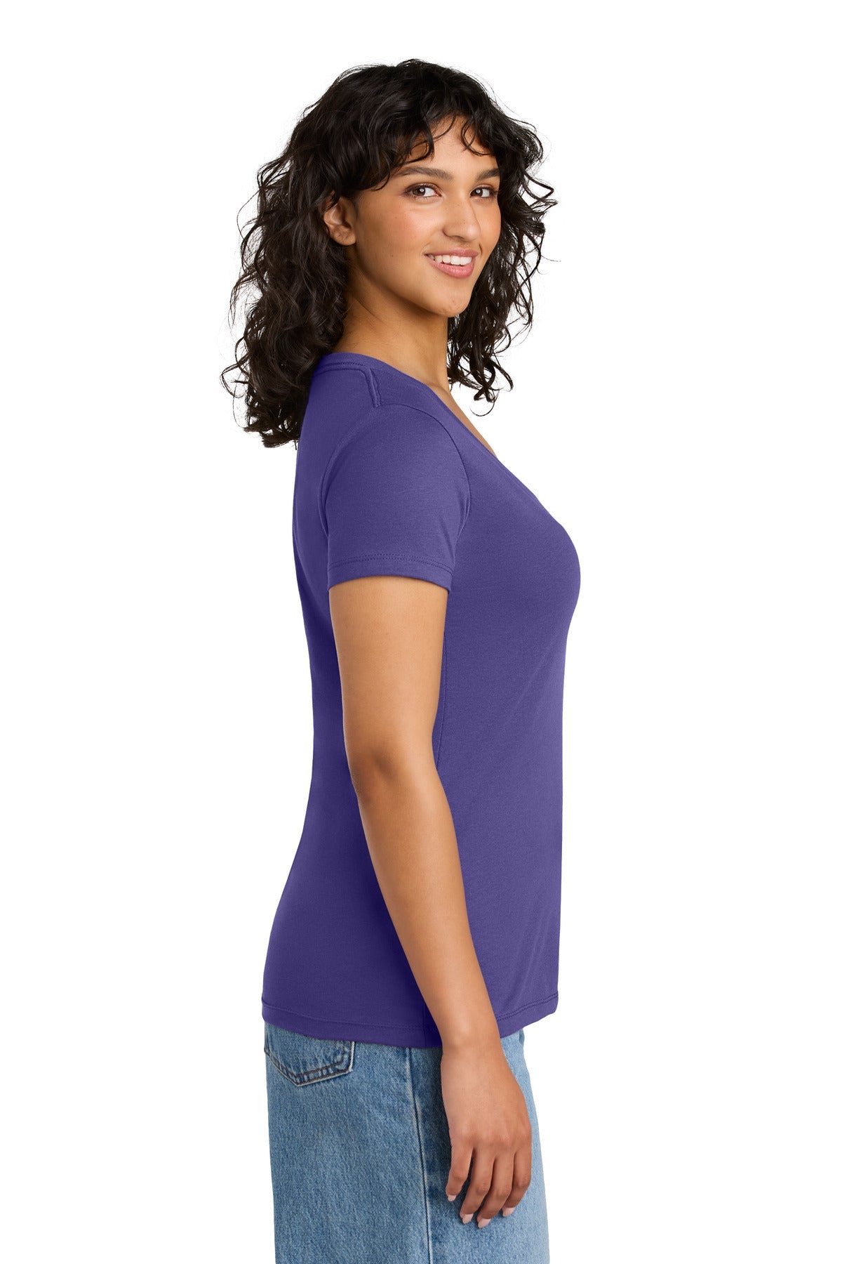 PurpleRush Next Level Apparel Women's Ideal V-Neck Tee NL1540