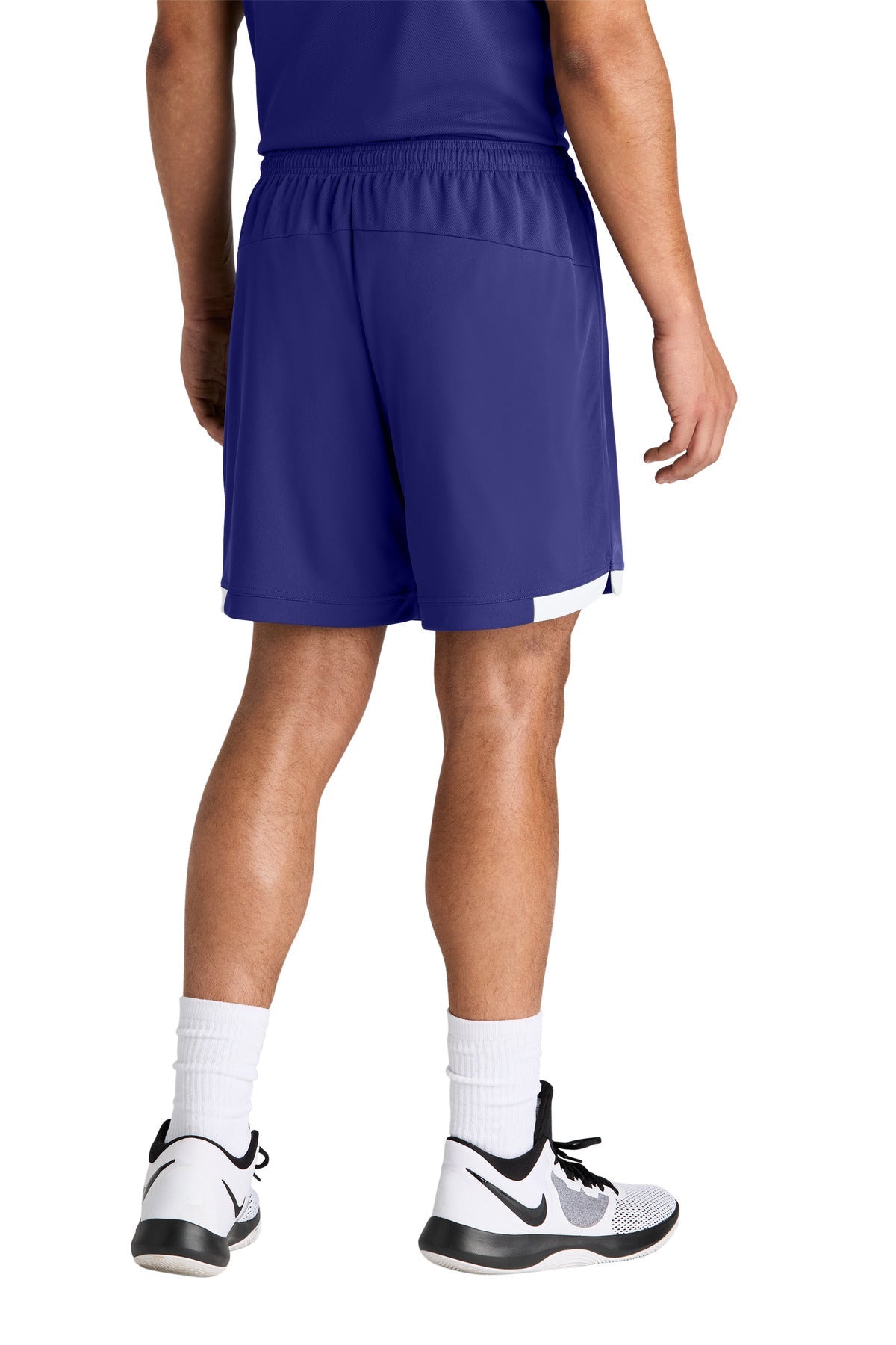 Purple/Wh Sport-Tek Club 7" Short ST442