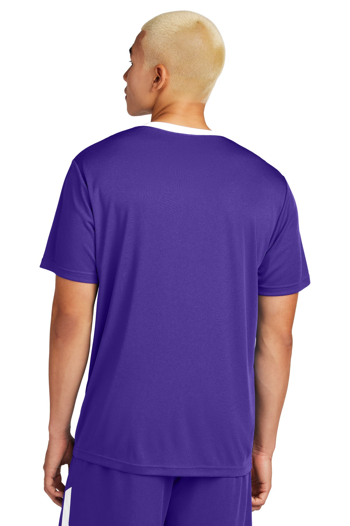 Purple/Wh Sport-Tek Competitor United Crew ST100