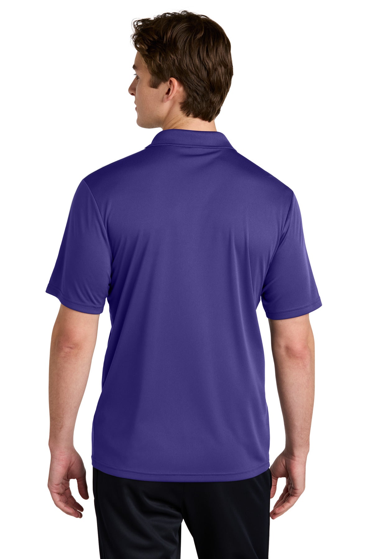 Purple/Wh Sport-Tek Competitor United Polo ST104