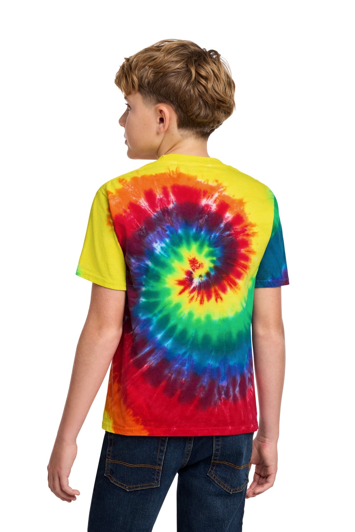 Rainbow Port & Co Youth Tie-Dye Tee. PC147Y
