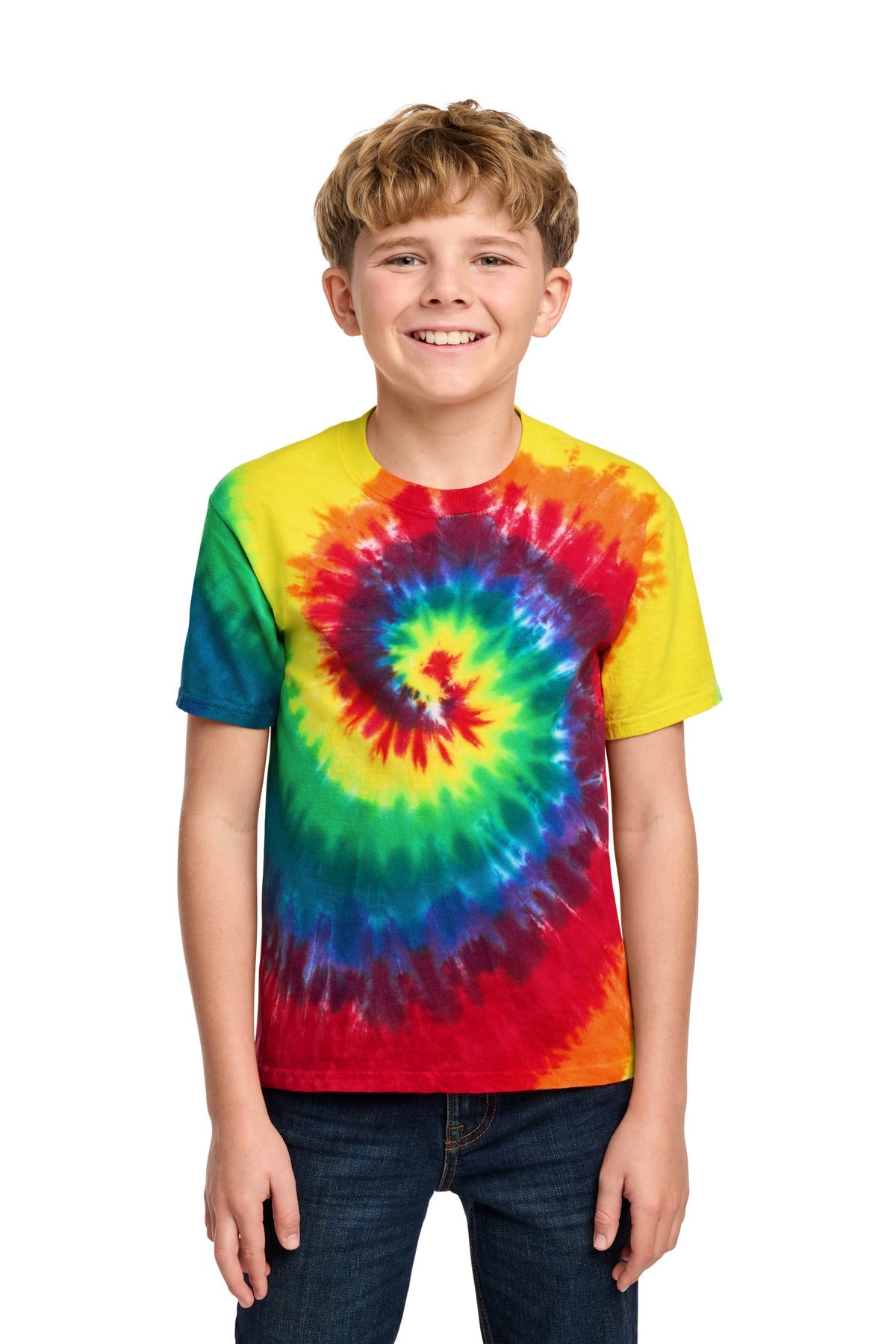 Rainbow Port & Co Youth Tie-Dye Tee. PC147Y