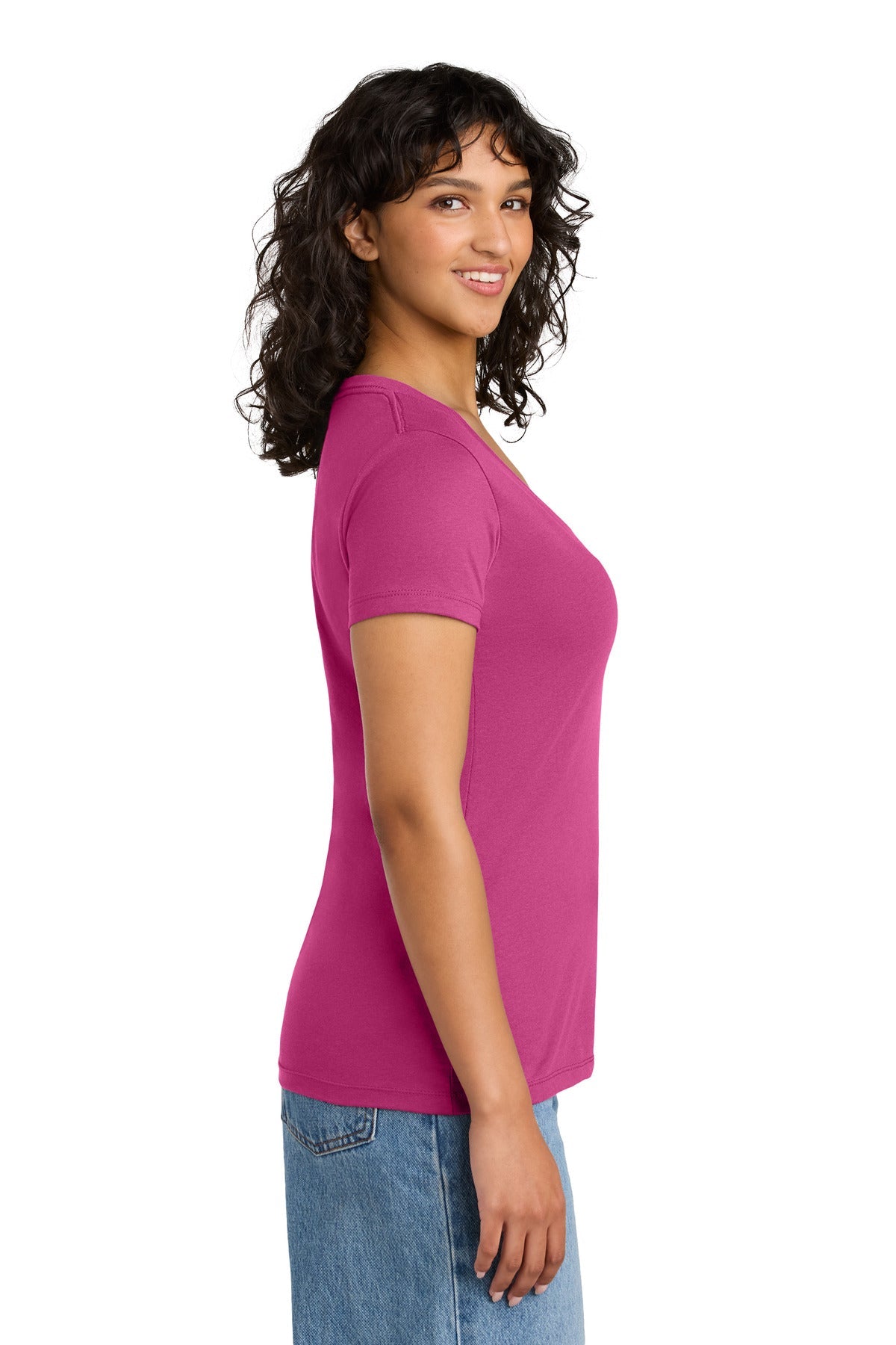 Raspberry Next Level Apparel Women's Ideal V-Neck Tee NL1540