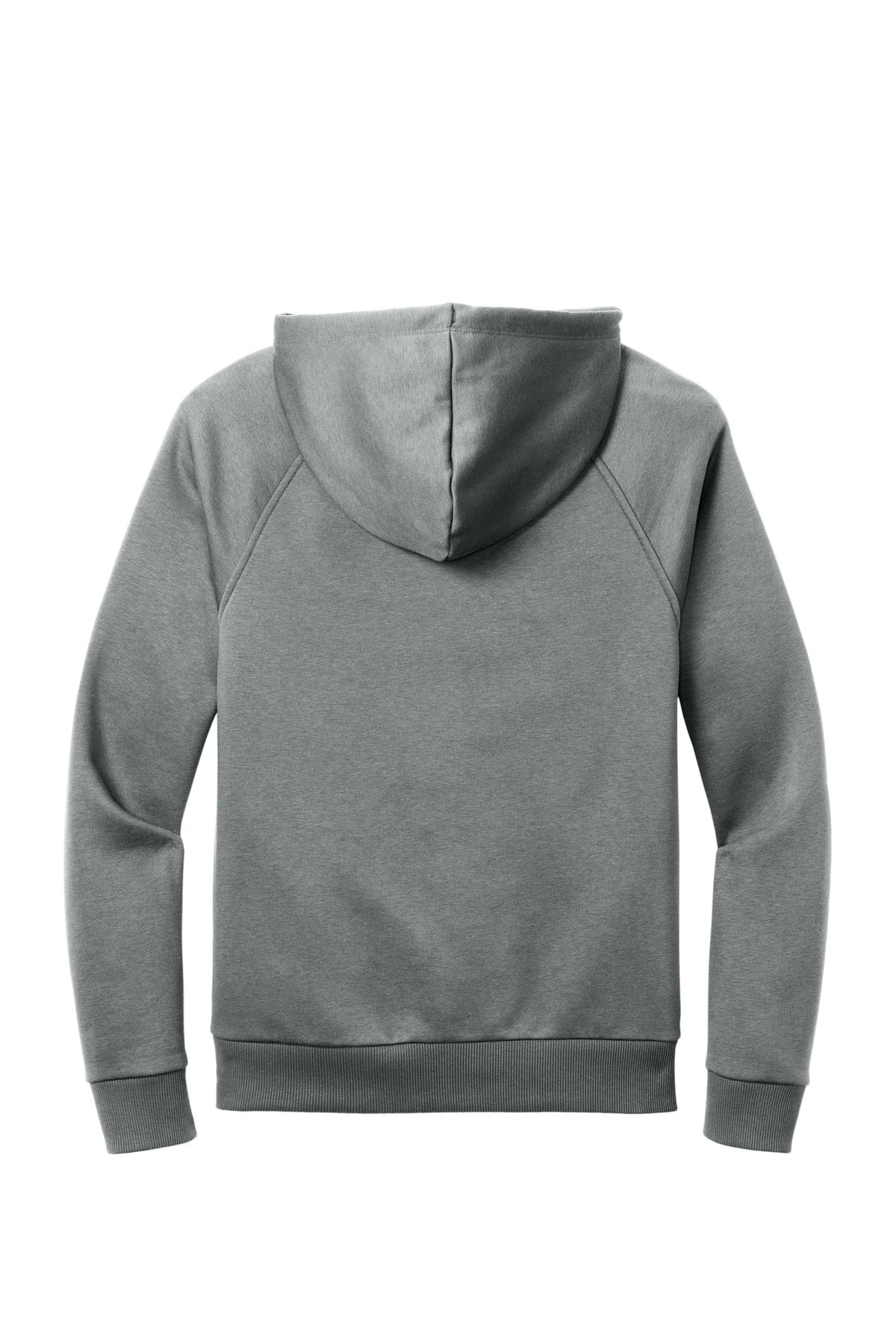 Rear View of AlumGryHtr Allmade Unisex Organic CVC Fleece Pullover Hoodie AL5000