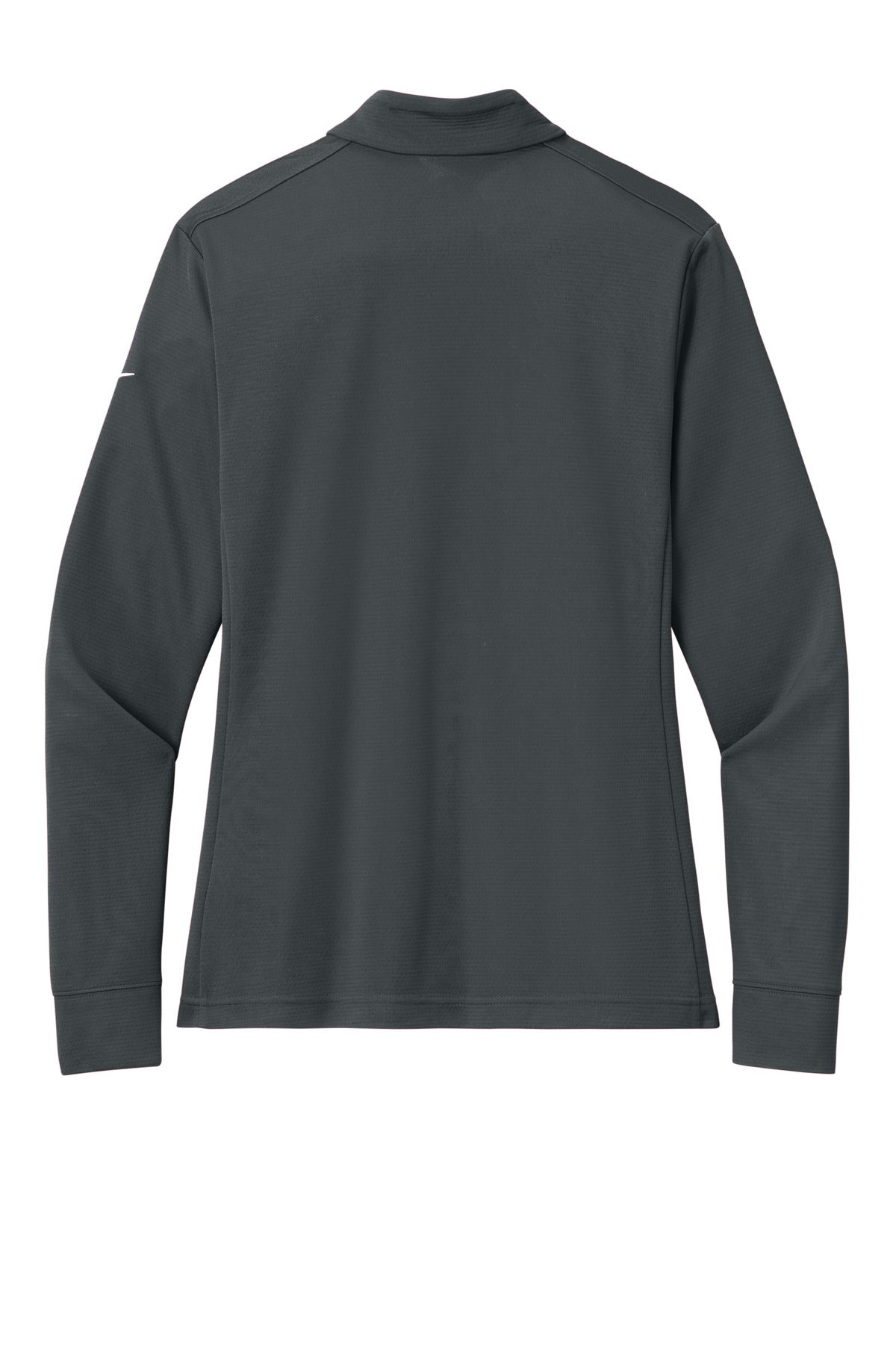 Rear View of Anthracite Nike Women's Essential 1/2-Zip Cover-Up NKHM7969
