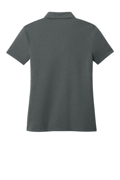 Rear View of AnthrctHt Nike Women's Dri-FIT Smooth Heather Polo NKFQ4793