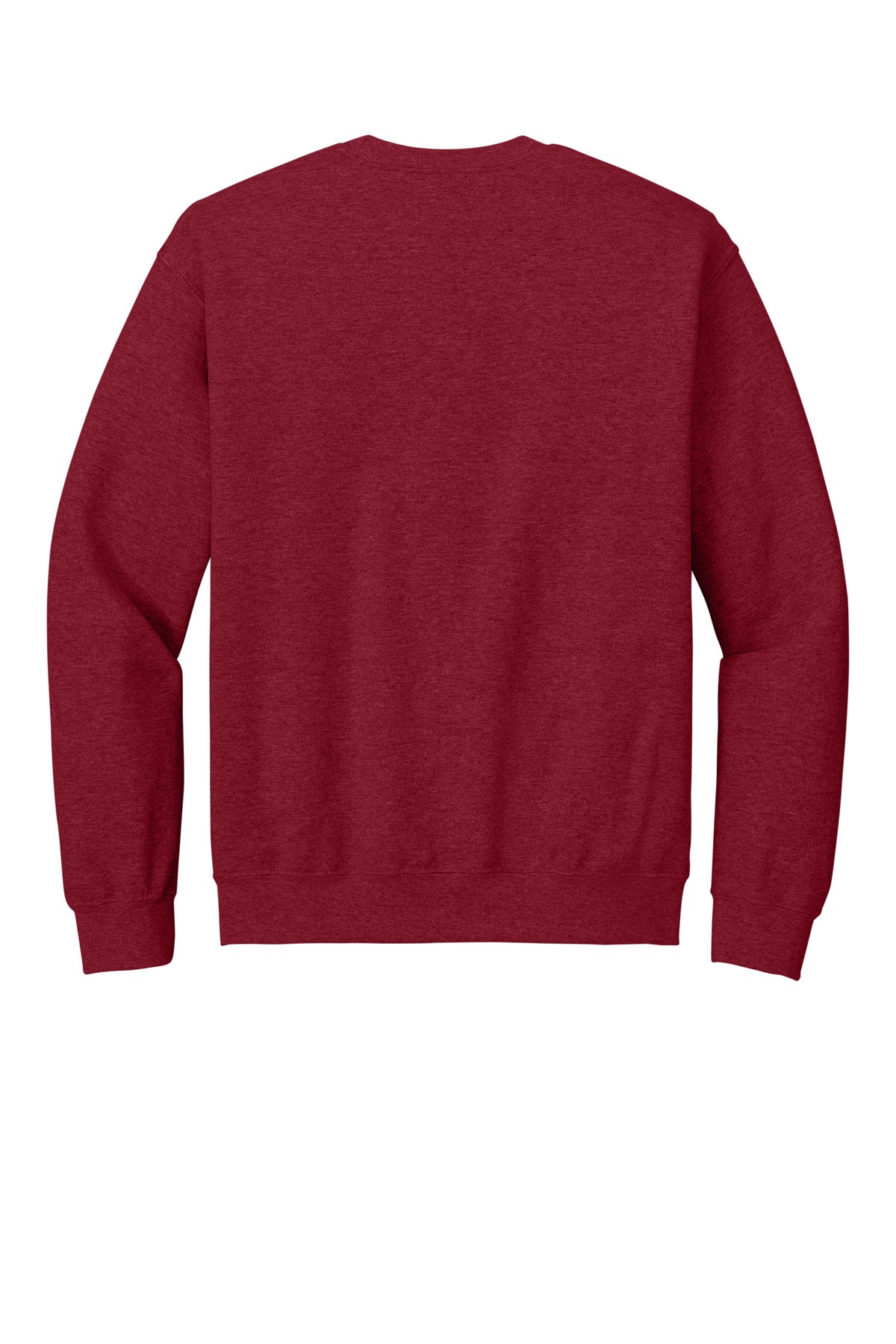Rear View of Antqu Chry Red Gildan Heavy Blend Crewneck Sweatshirt. 18000