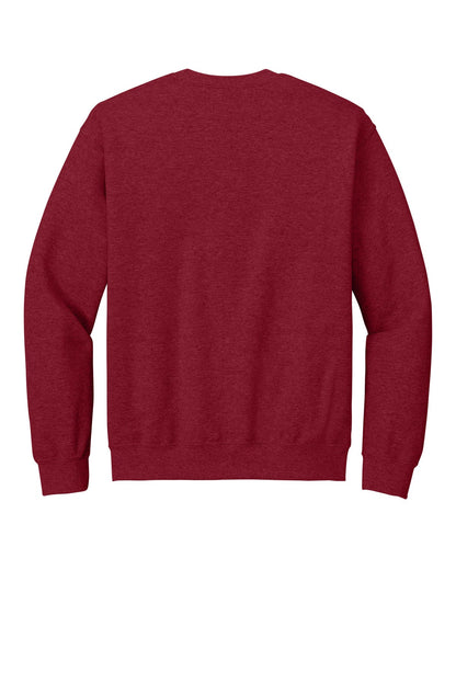 Rear View of Antqu Chry Red Gildan Heavy Blend Crewneck Sweatshirt. 18000