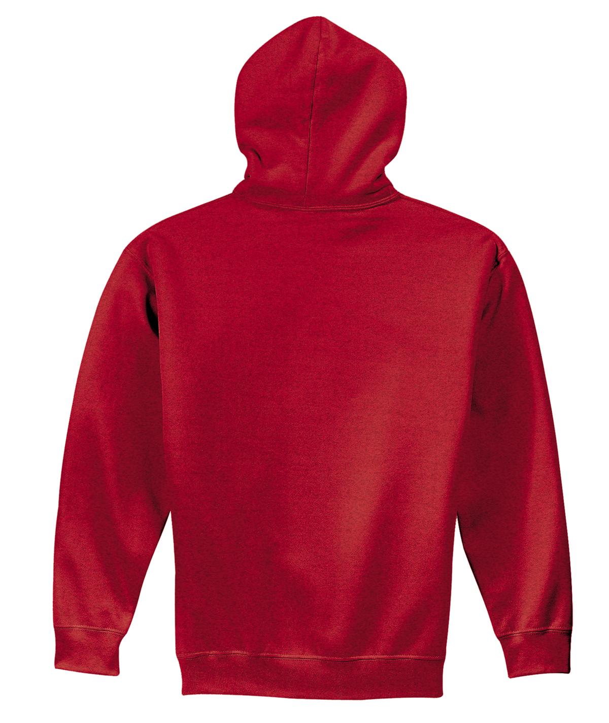 Rear View of Antqu Chry Red Gildan - Heavy Blend Hooded Sweatshirt. 18500