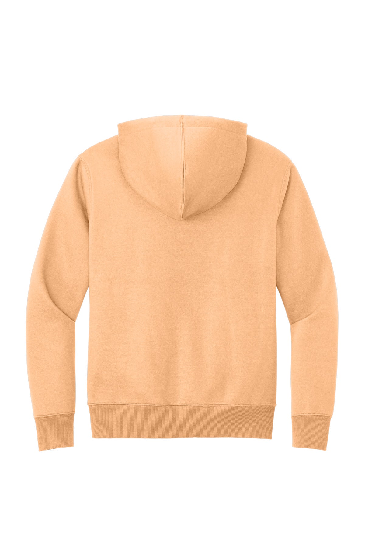 Rear View of Apricot District Perfect Weight Fleece Hoodie DT1101