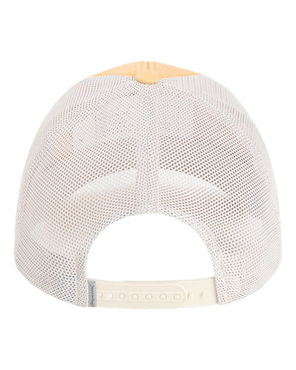 Rear View of Apricot/ Stone The Gambit Mesh Back Cap - X240M