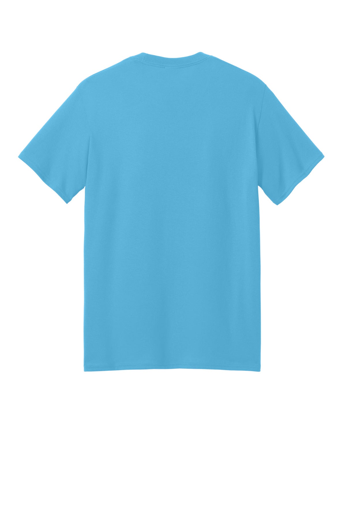 Rear View of AquaticBl Port & Co Core Blend Recycled Tee PC01