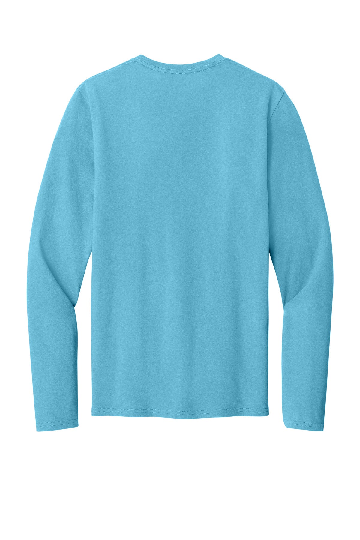 Rear View of AquaticBl Port & Co Easy Cotton Long Sleeve Tee PC43LS