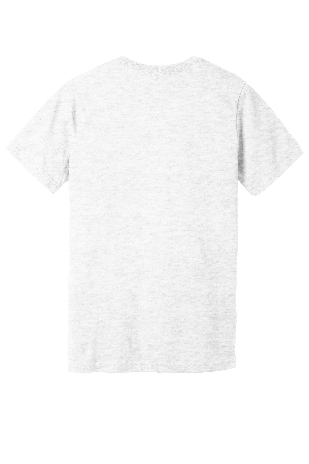 Rear View of Ash BELLA+CANVAS Unisex Jersey Short Sleeve Tee. BC3001