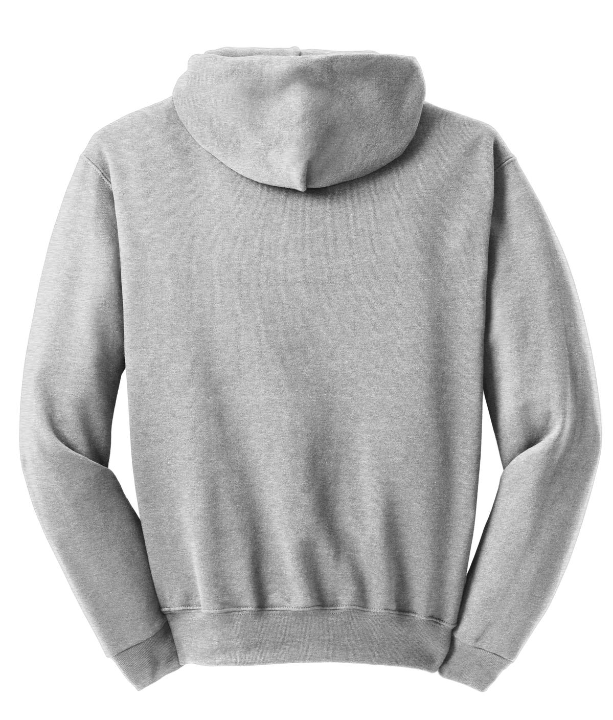 Rear View of ASH Jerzees NuBlend Pullover Hooded Sweatshirt. 996M
