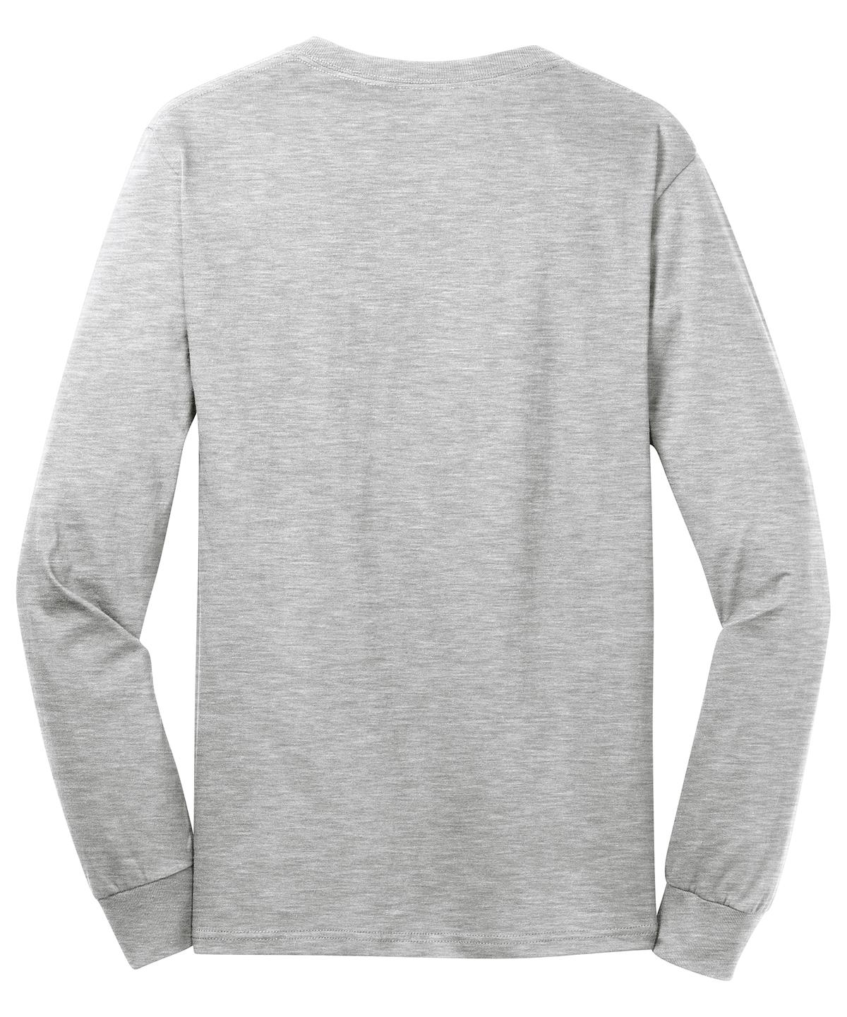 Rear View of Ash Port & Co Long Sleeve Core Cotton Tee. PC54LS