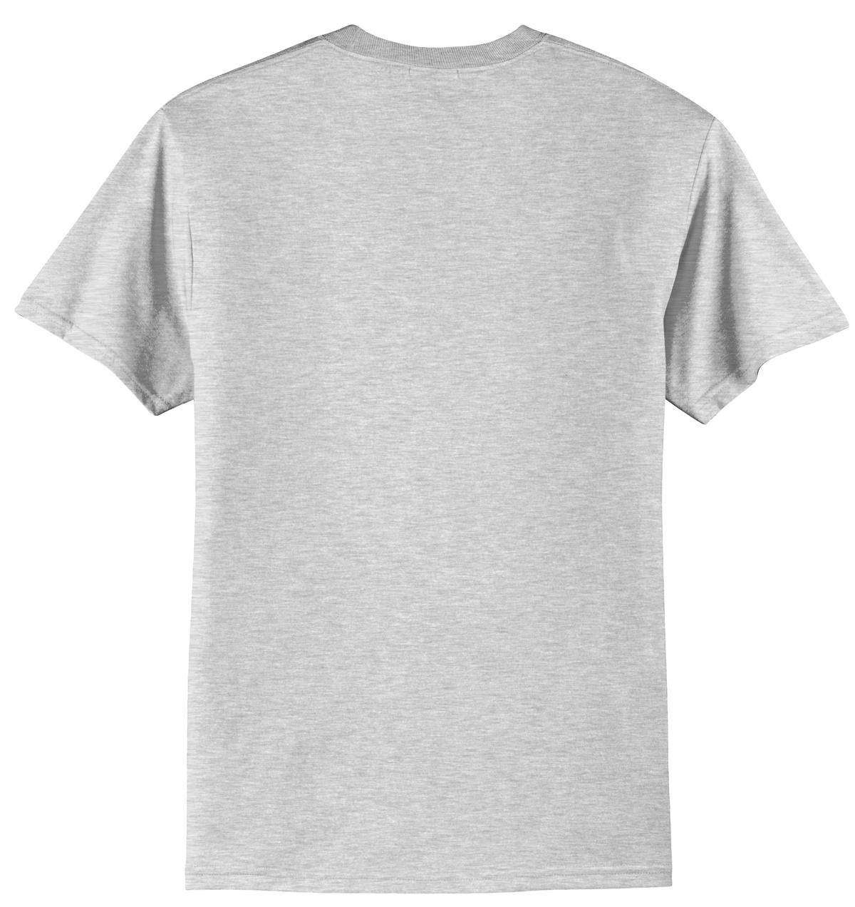Rear View of Ash Port & Co Tall Core Blend Tee. PC55T