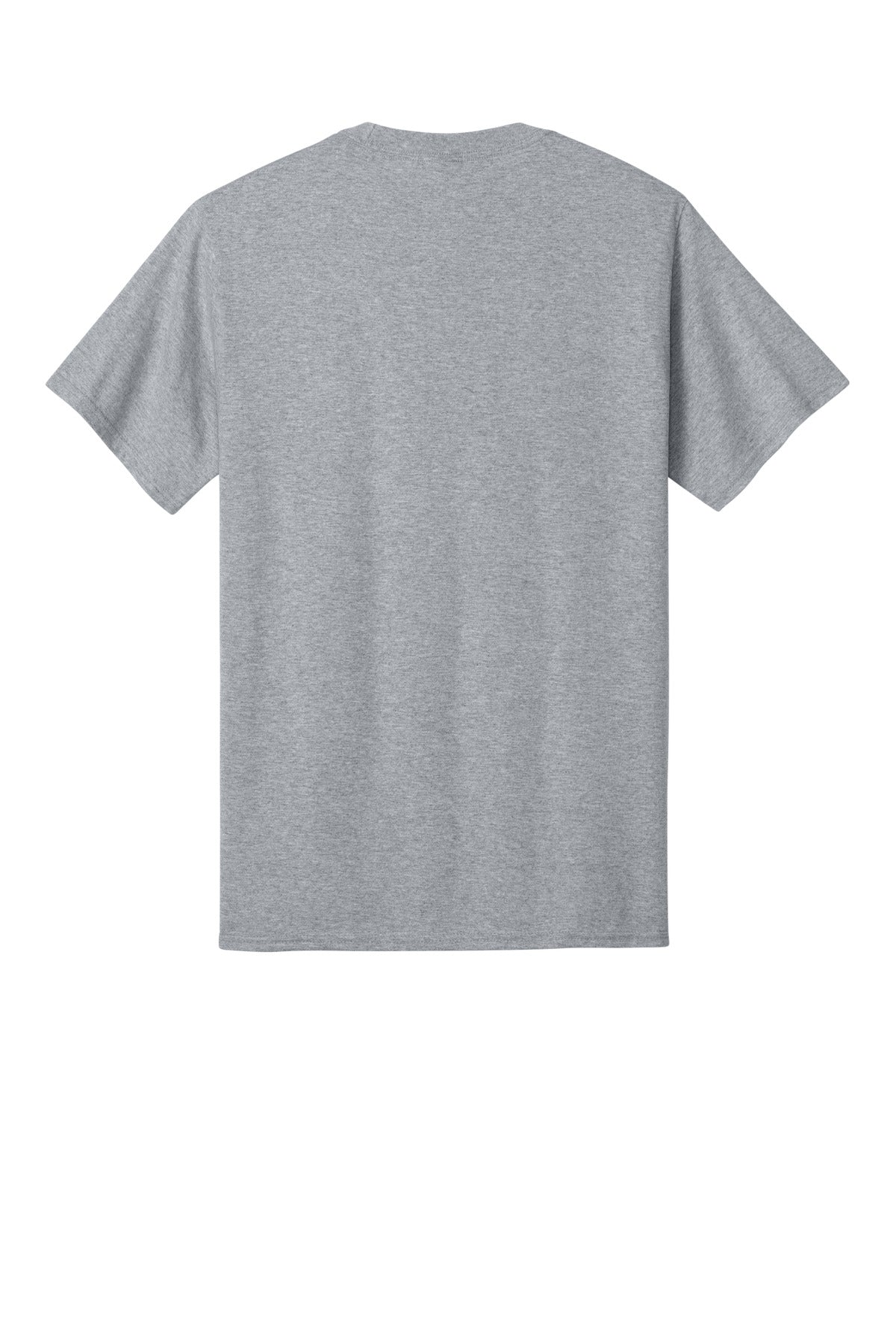 Rear View of Ath Heather Port & Co Core Cotton Tee. PC54