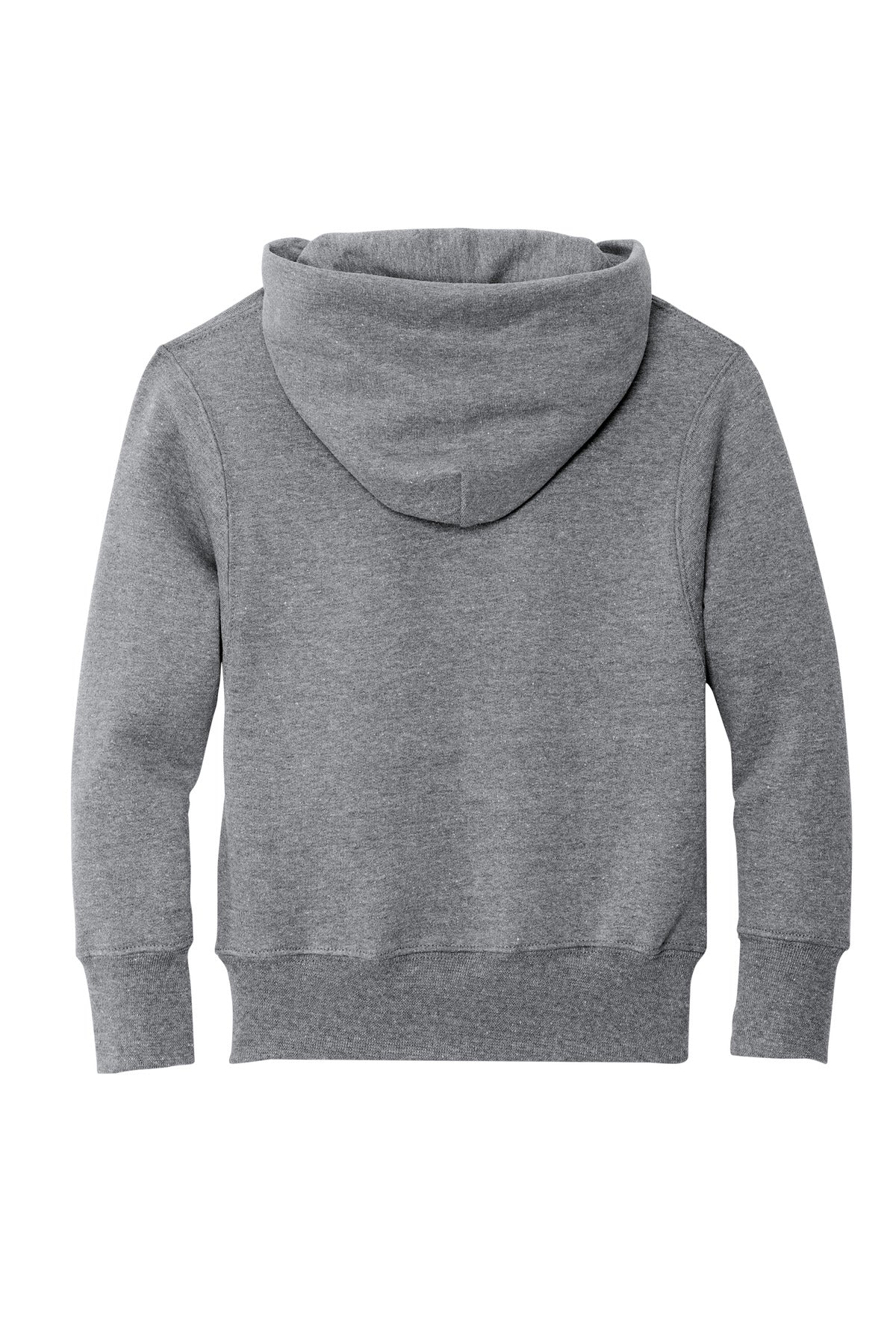 Rear View of Ath. Heather Port & Co Youth Core Fleece Pullover Hooded Sweatshirt. PC90YH