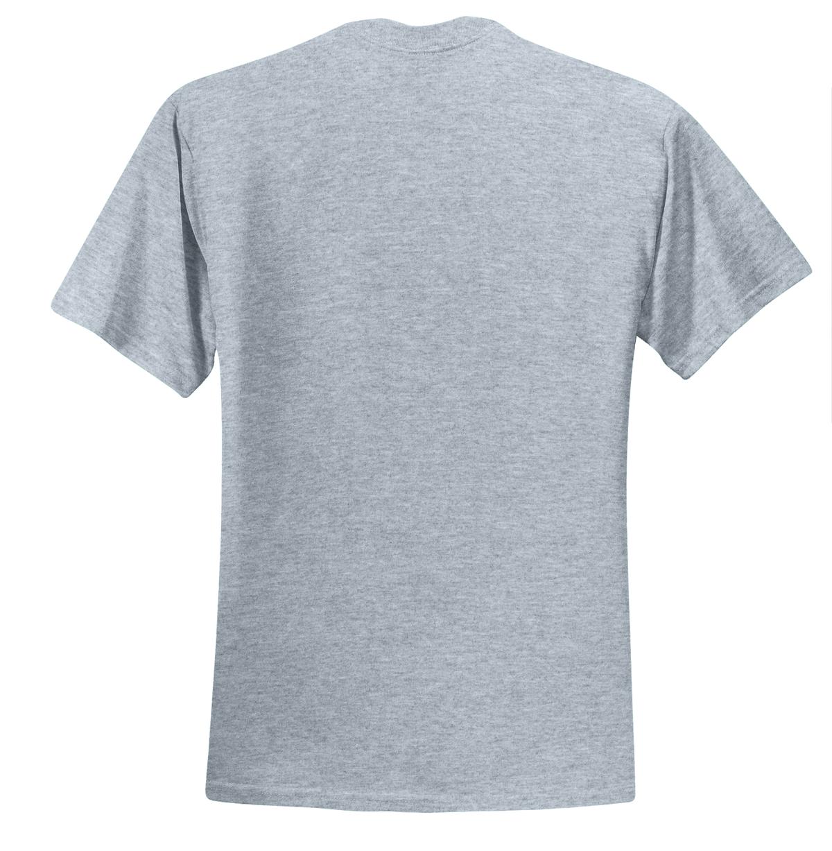 Rear View of Athletic Hthr Jerzees - Dri-Power 50/50 Cotton/Poly T-Shirt. 29M