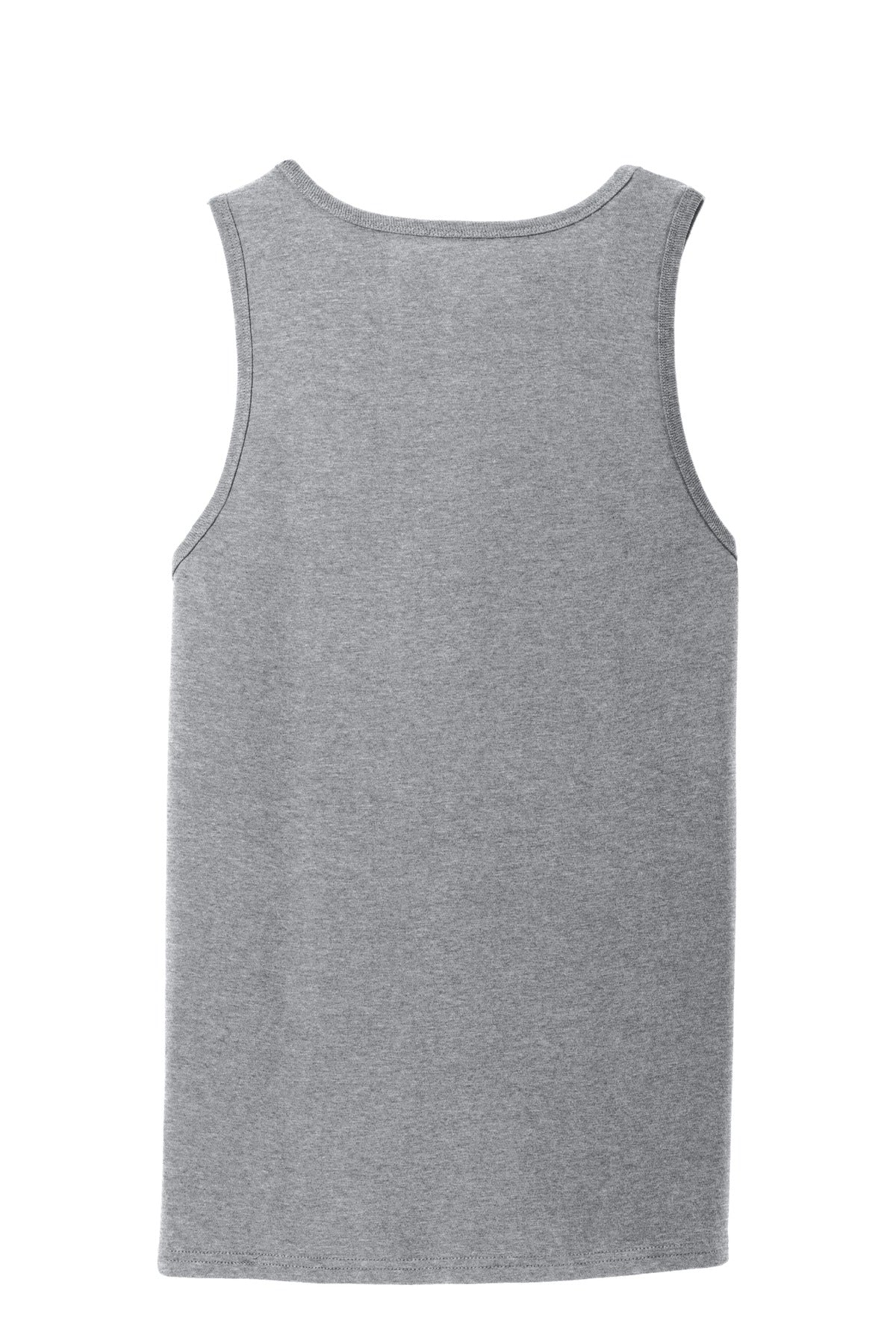 Rear View of Athletic Hthr Port & Co Core Cotton Tank Top. PC54TT