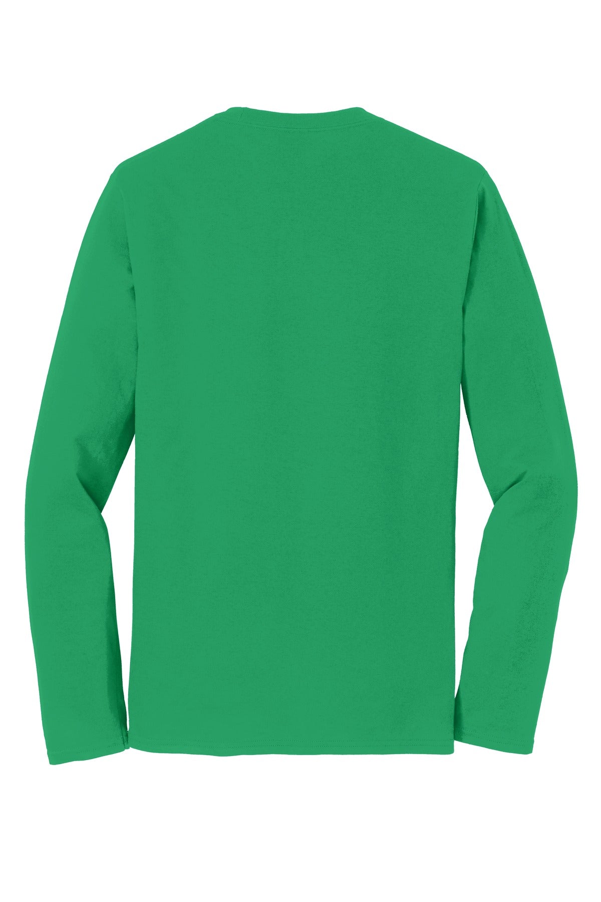 Rear View of Athletic Kelly Port & Co Long Sleeve Fan Favorite Tee. PC450LS