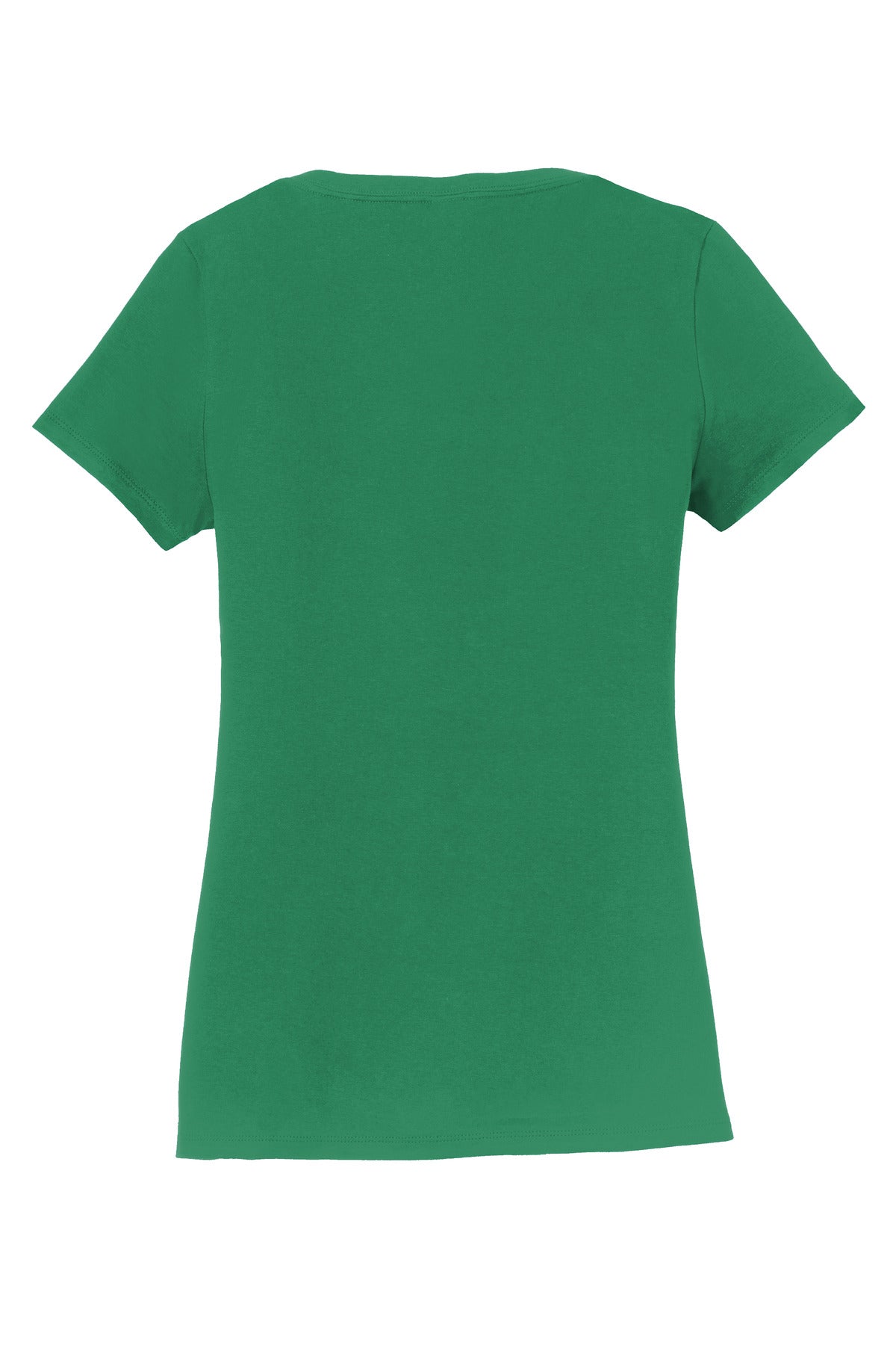 Rear View of Athletic Kelly Port & Co Women's Fan Favorite V-Neck Tee. LPC450V