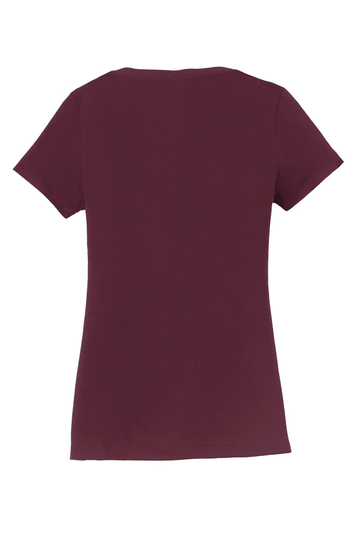 Rear View of Athletic Mar Port & Co Women's Fan Favorite V-Neck Tee. LPC450V