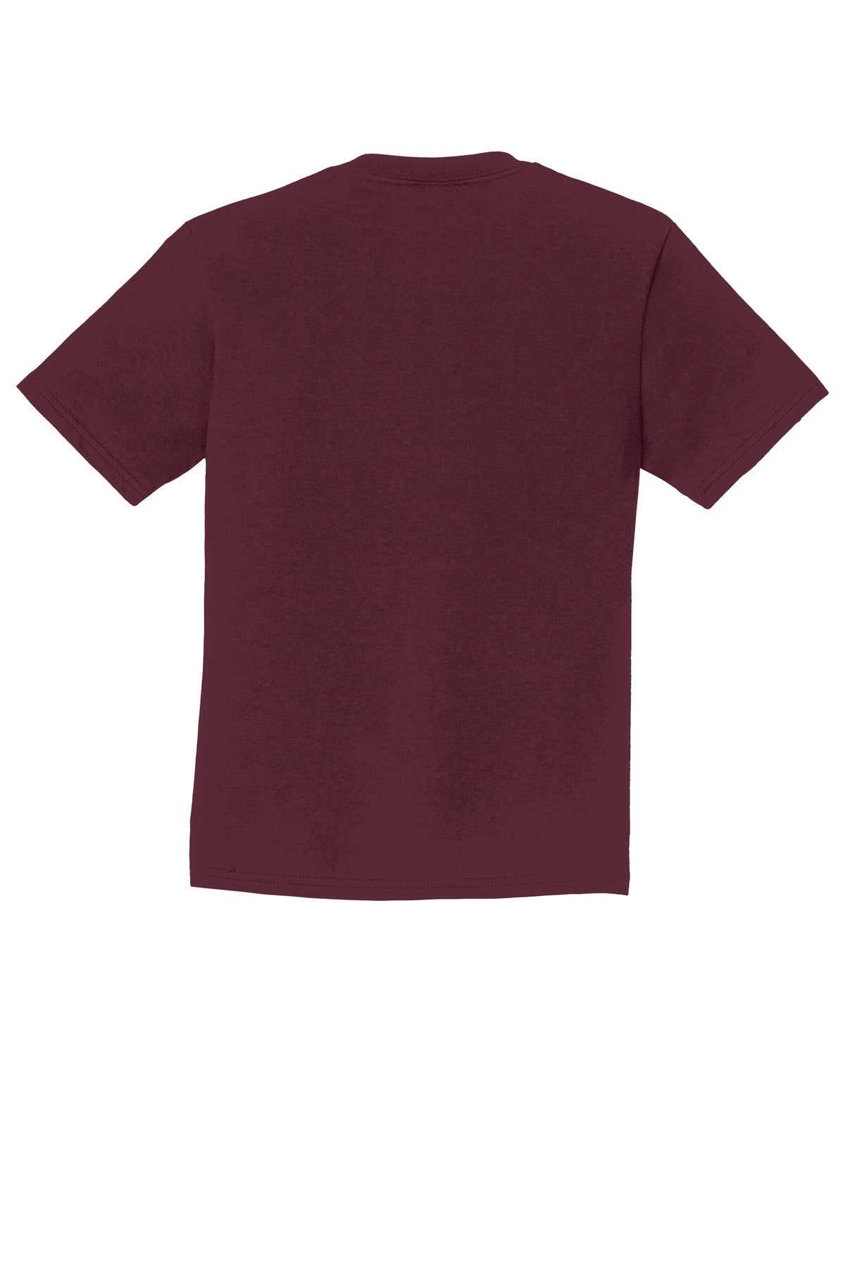 Rear View of Athletic Mar Port & Co Youth Fan Favorite Tee. PC450Y