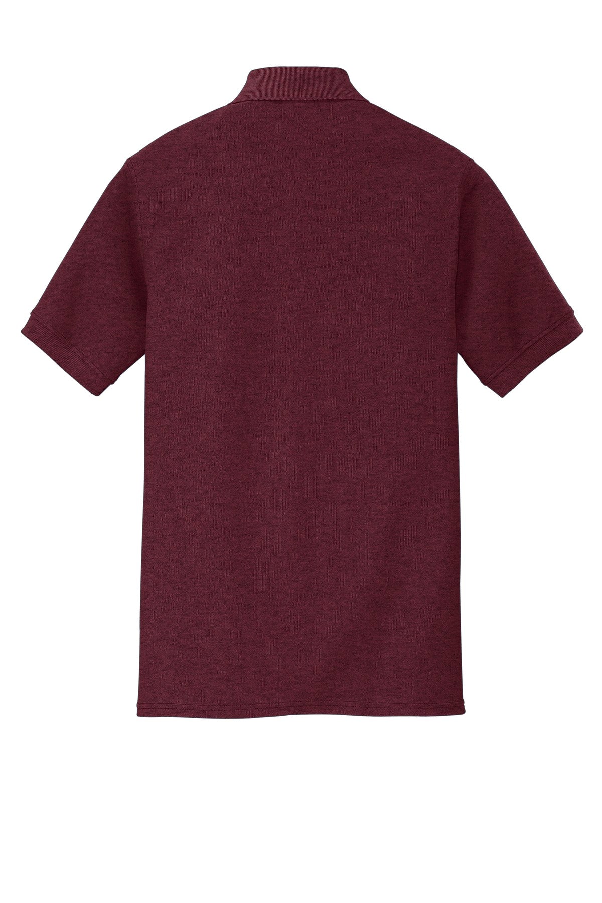 Rear View of Athletic Marn Port & Co Core Blend Pique Polo. KP155