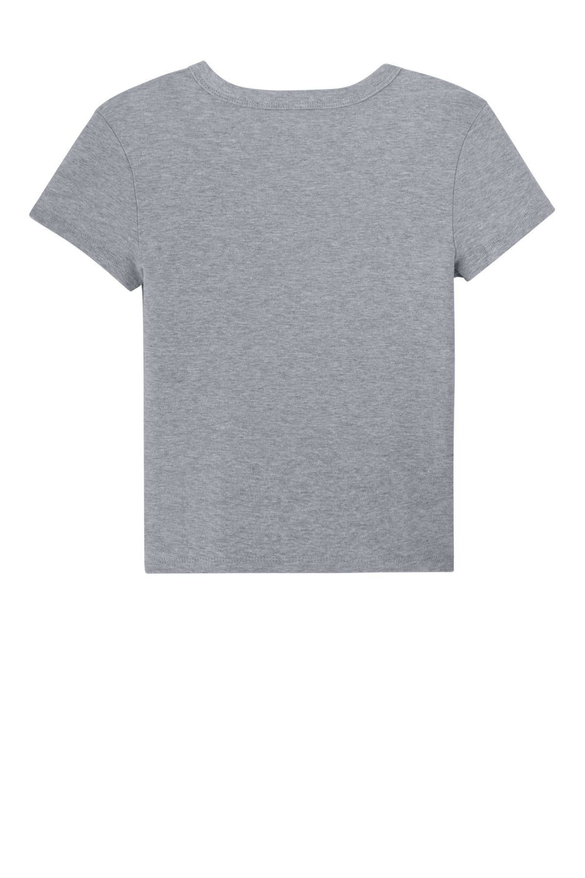Rear View of AthlHthr BELLA+CANVAS Women's Micro Rib Baby Tee BC1010