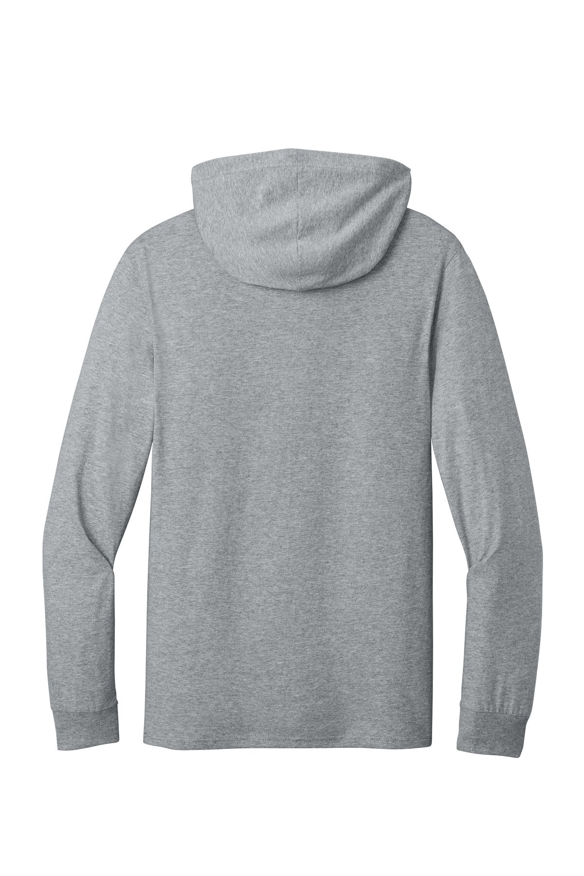 Rear View of AthlHthr Jerzees Classics Unisex Cotton Long Sleeve Hooded T-Shirt 363LH