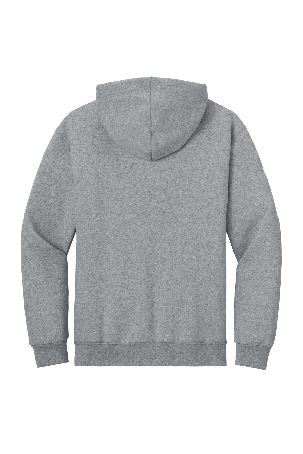 Rear View of AthlHthr Jerzees Rugged Unisex Full-Zip Hooded Sweatshirt Z12M